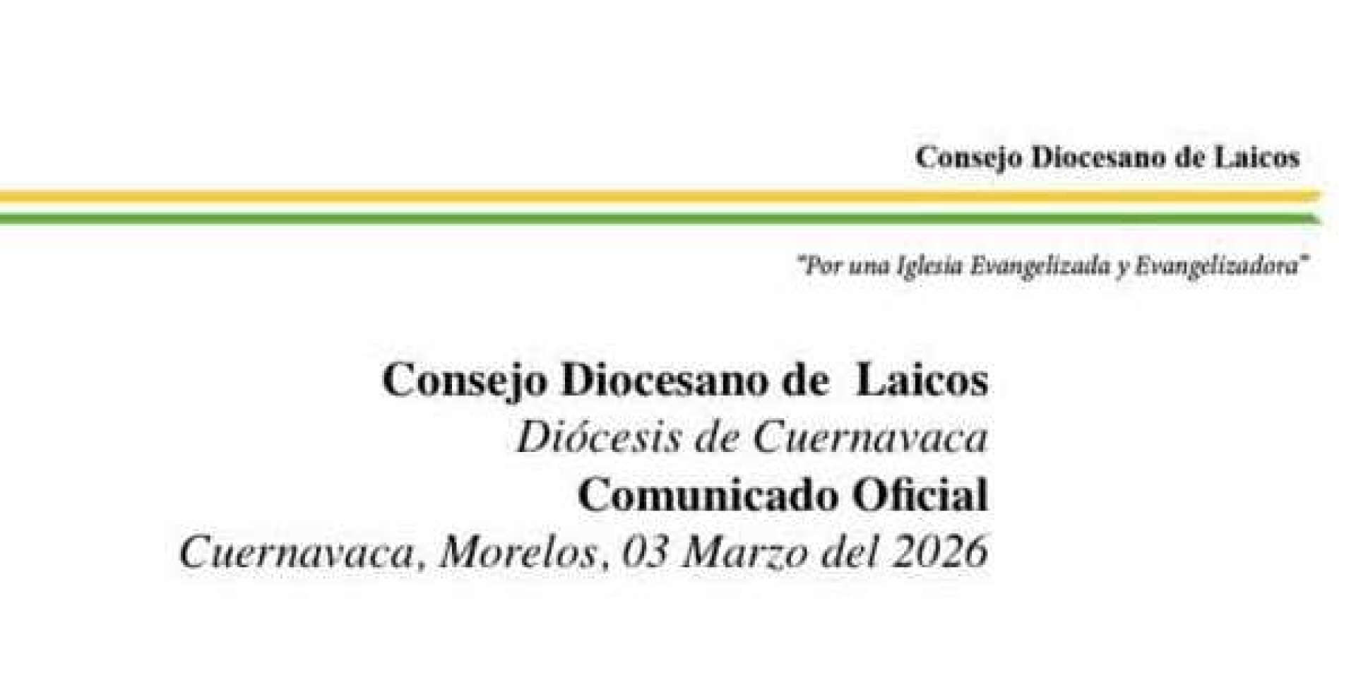 Llama Consejo Diocesano de Laicos a que autoridades asuman su responsabilidad en la garantía de seguridad y justicia