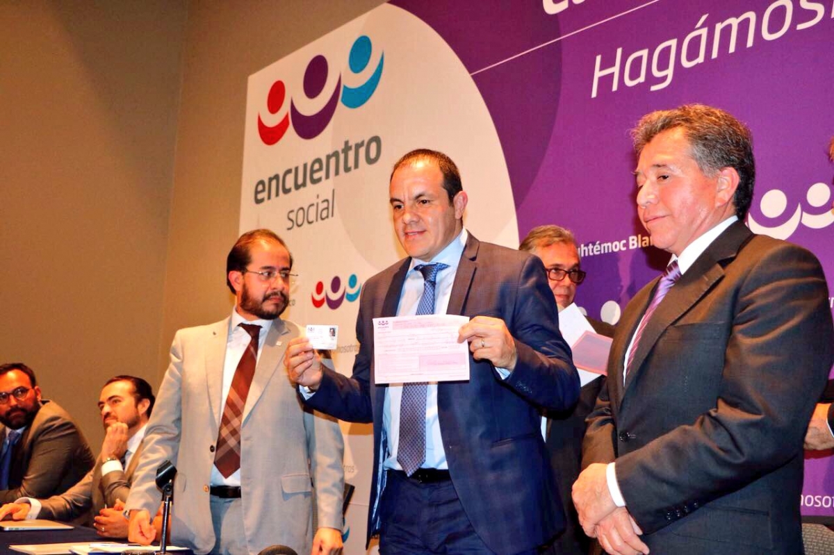 Oficializa Cuauhtémoc Blanco su afiliación al Partido Encuentro Social