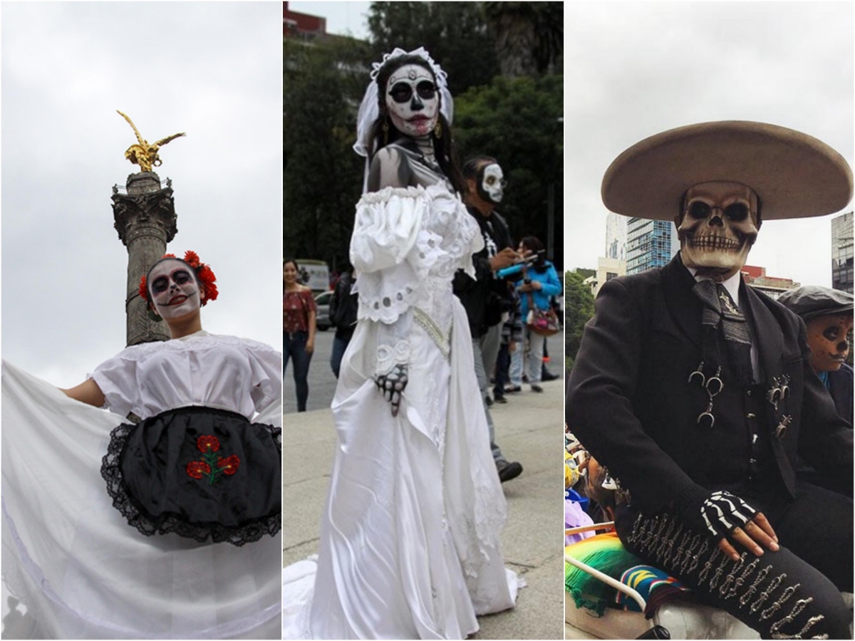 Con desfile de catrinas, inician festejos del Día de Muertos en CDMX