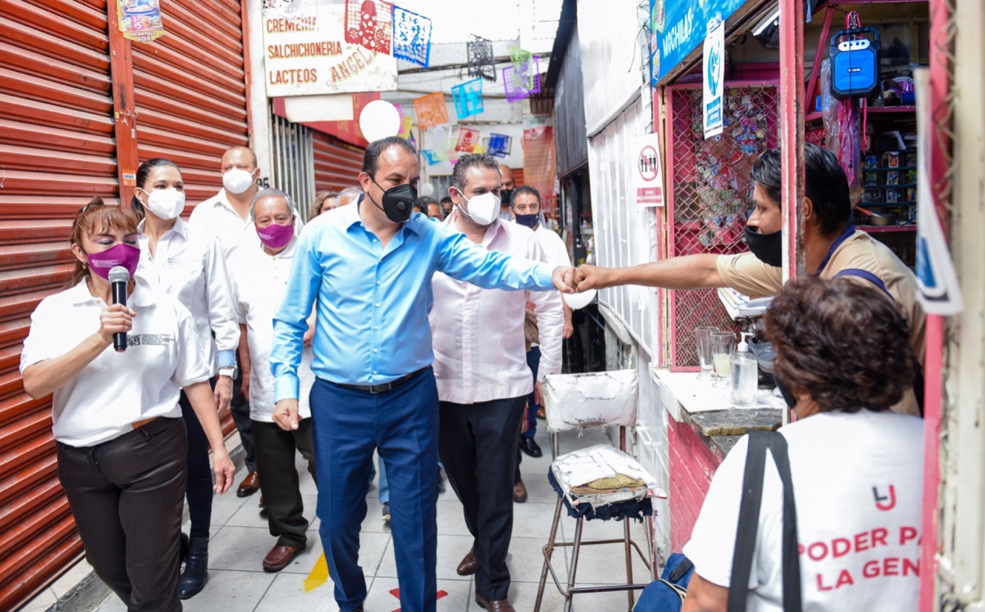 Entrega Cuauhtémoc Blanco obras de rehabilitación en mercados públicos de Cuernavaca