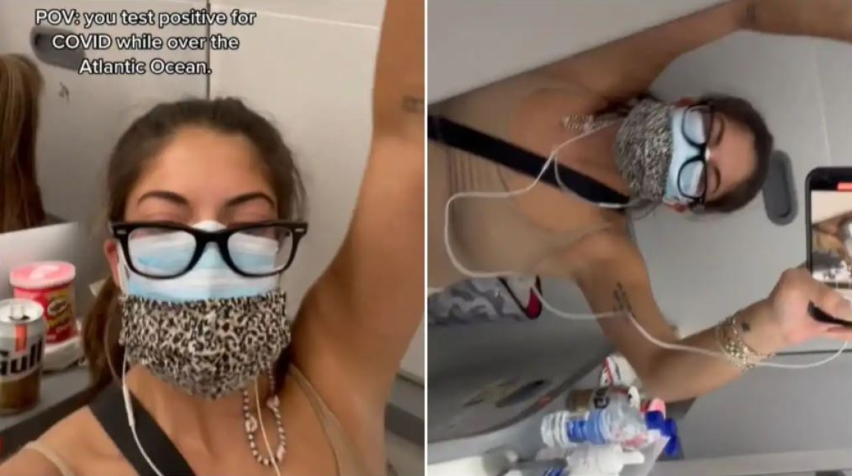 Pasajera da positivo a una prueba covid a medio vuelo y se encierra en el baño