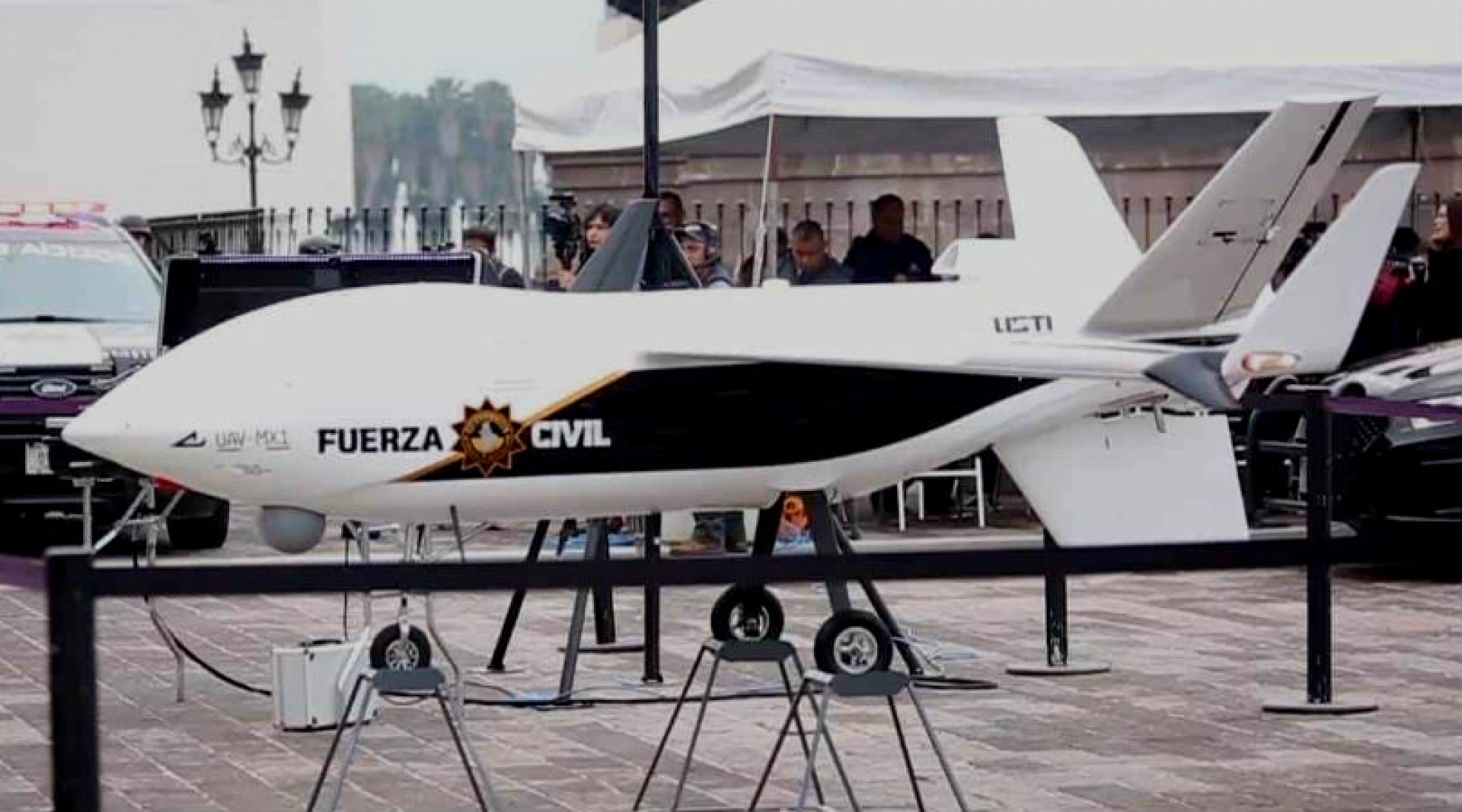 Dron de Fuerza Civil choca y se daña