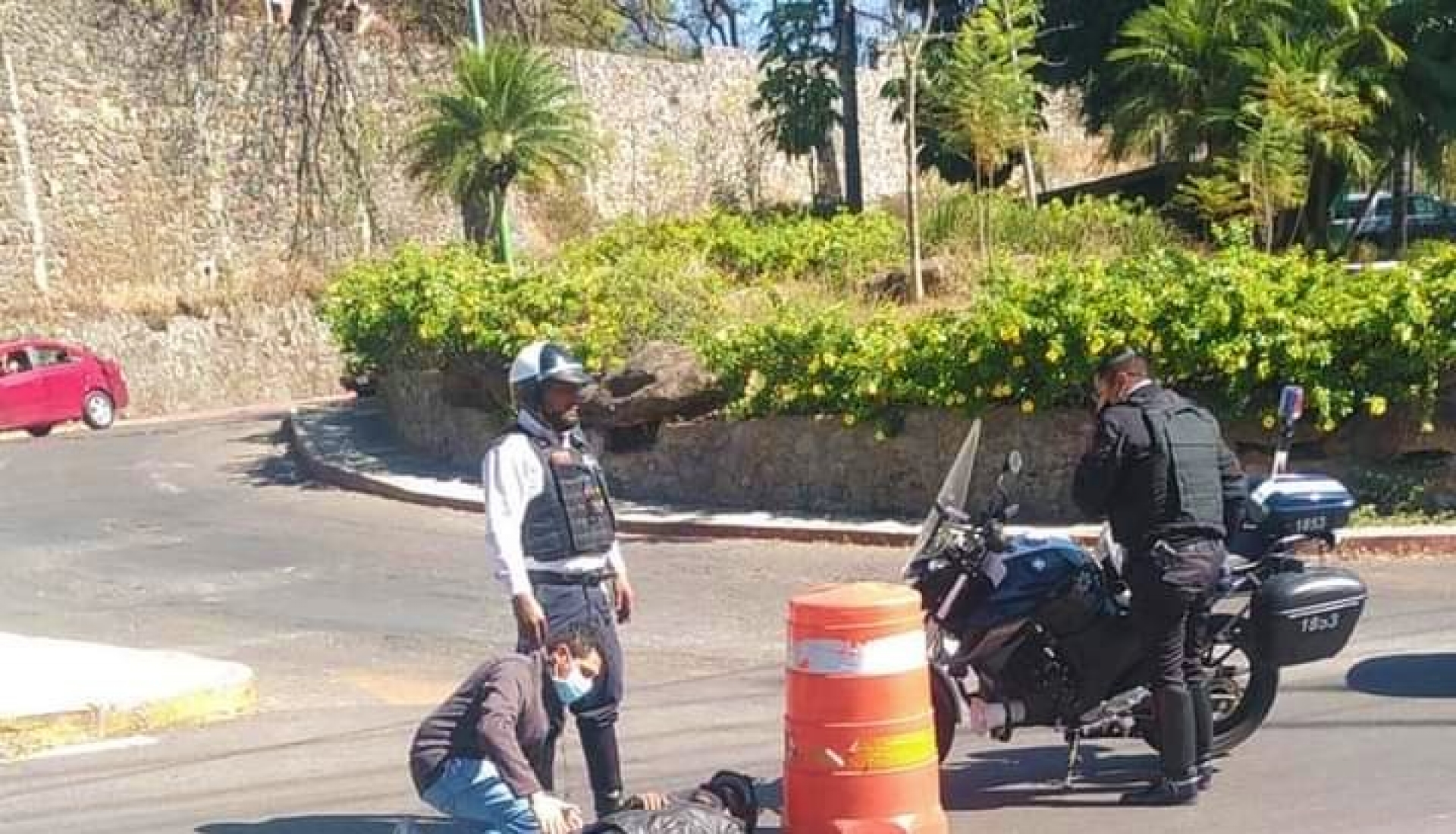 Accidente de motociclista en la colonia Vista Hermosa de Cuernavaca