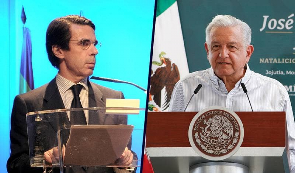 Aznar se "burla" de AMLO y dice que España no pedirá perdón a México