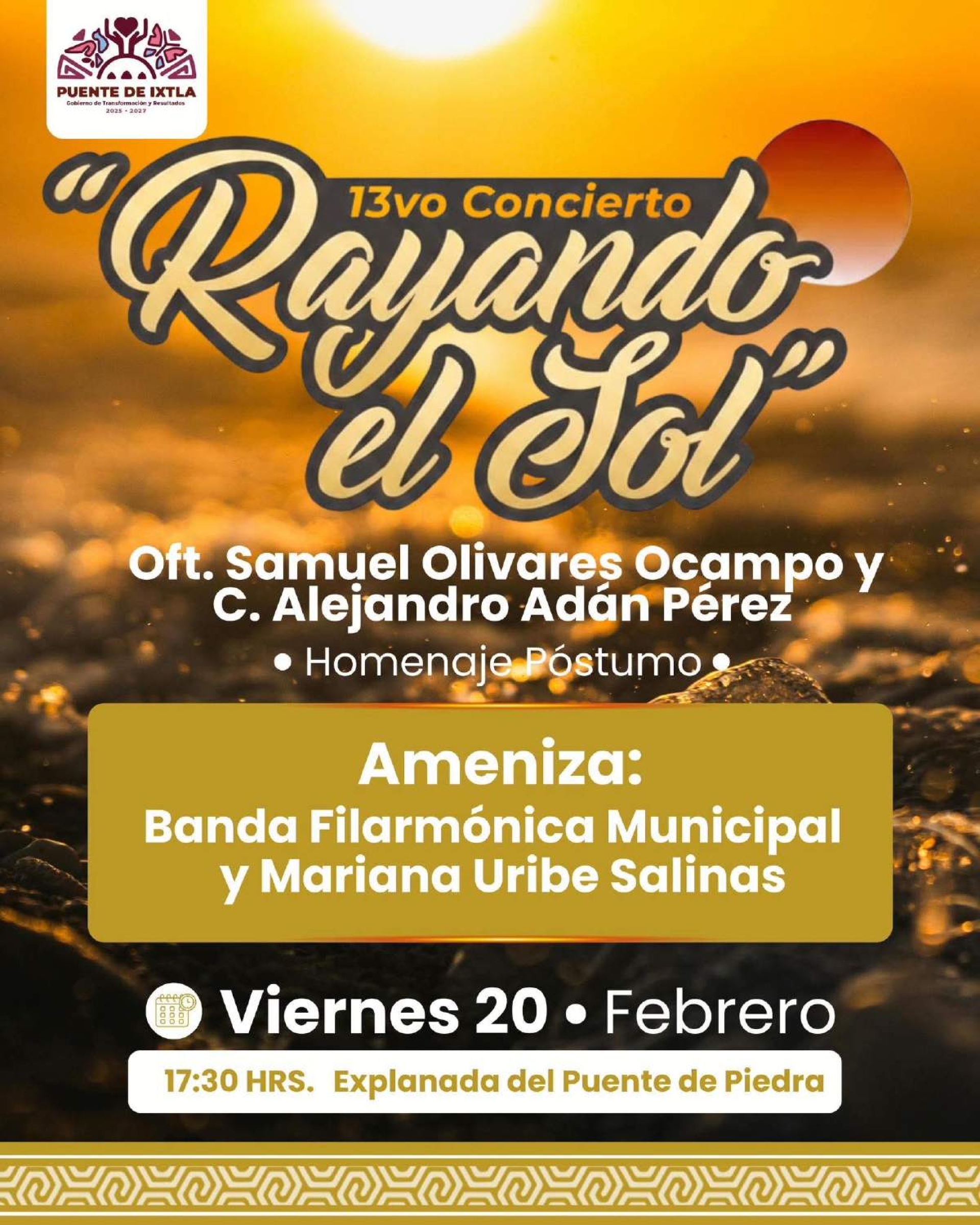 Anuncian concierto 'Rayando el Sol' en el Puente de Piedra