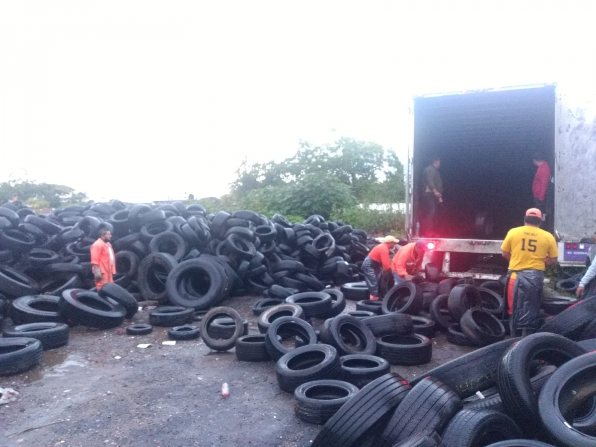 Programa de descacharrización municipal deriva en vasto reciclaje de llantas