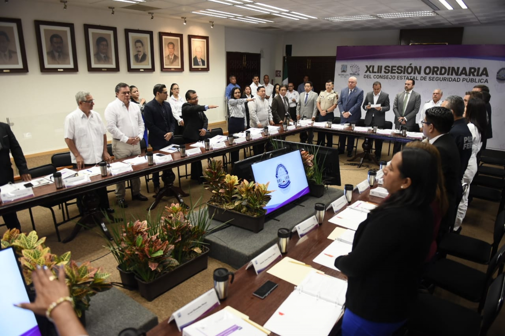 Efectúan XLII sesión ordinaria del Consejo Estatal de Seguridad Pública