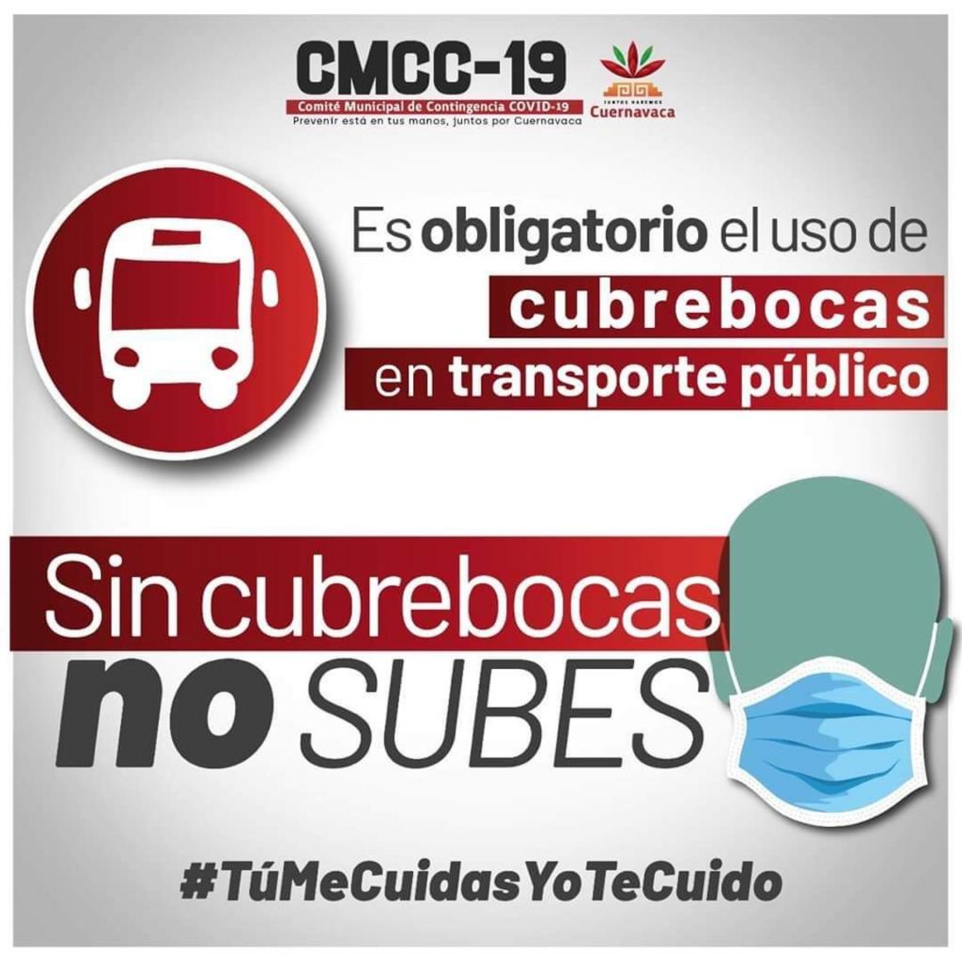 Intensifica Ayuntamiento de Cuernavaca campaña de uso obligatorio de cubrebocas