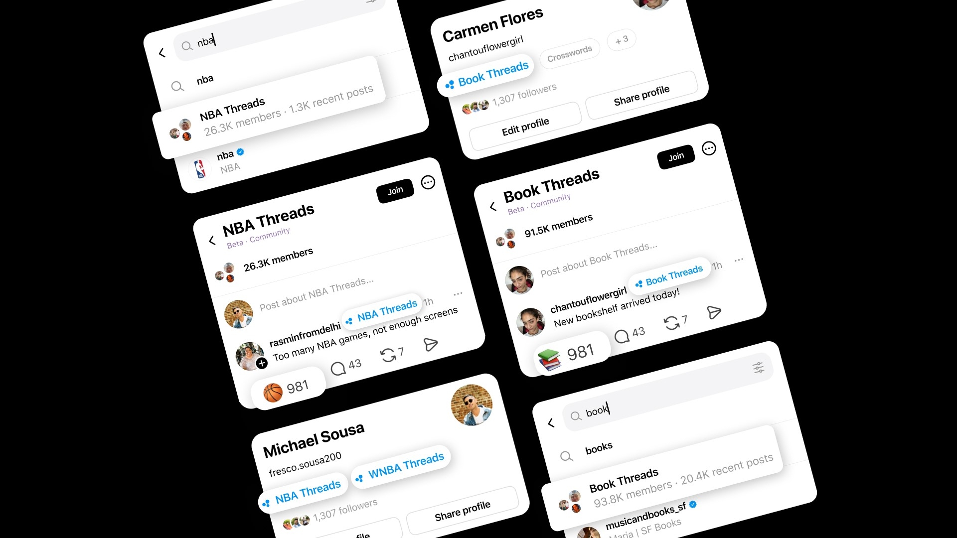 Threads lanza comunidades temáticas para debatir sobre intereses populares como NBA, KPop o televisión