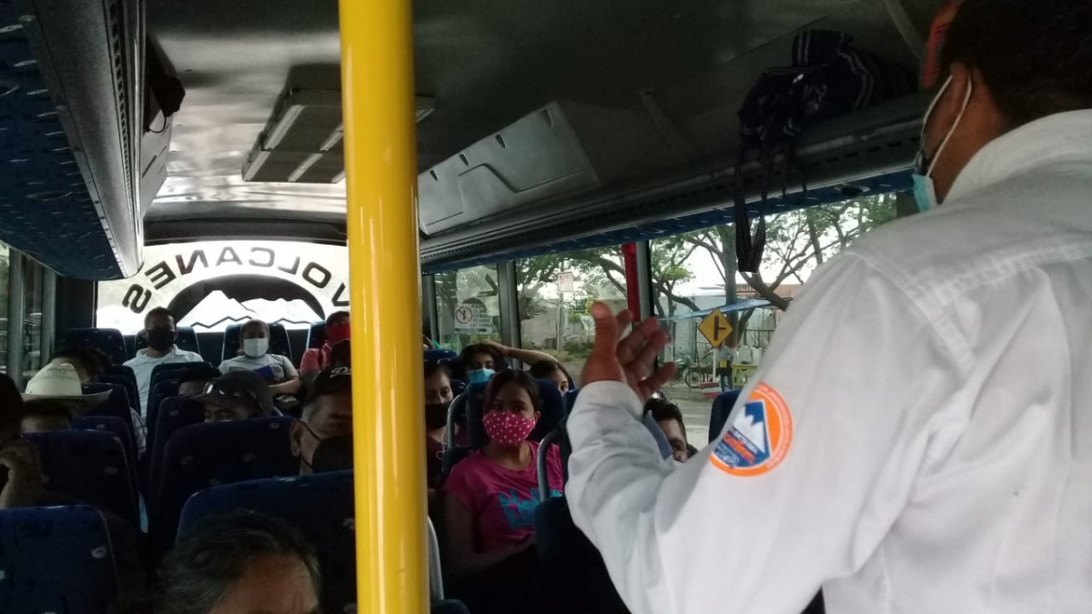 Efectúa 'Convoy, unidos por Morelos ante el covid-19' operativo en el transporte público