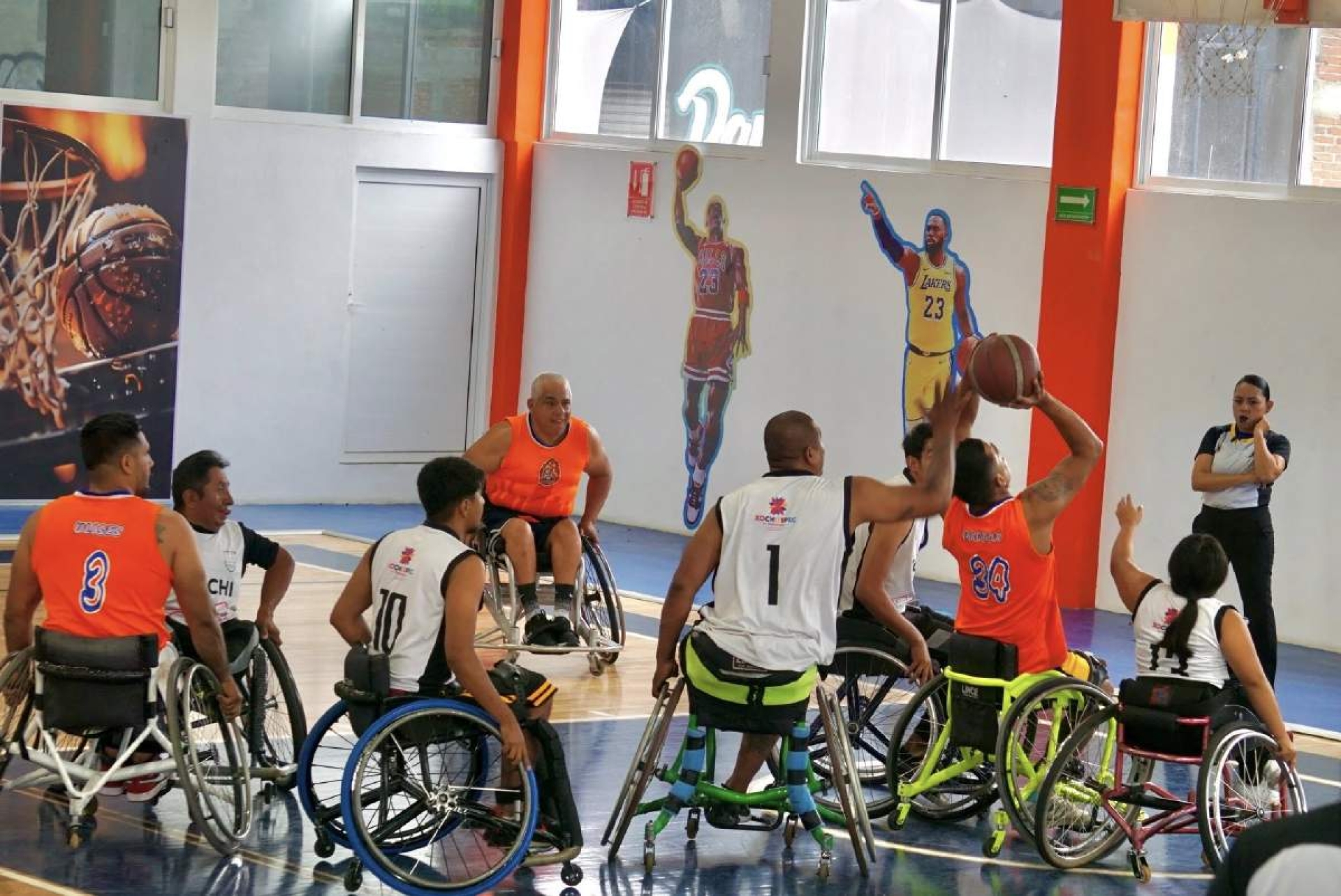 Realizan en Yecapixtla exhibición de baloncesto en silla de ruedas