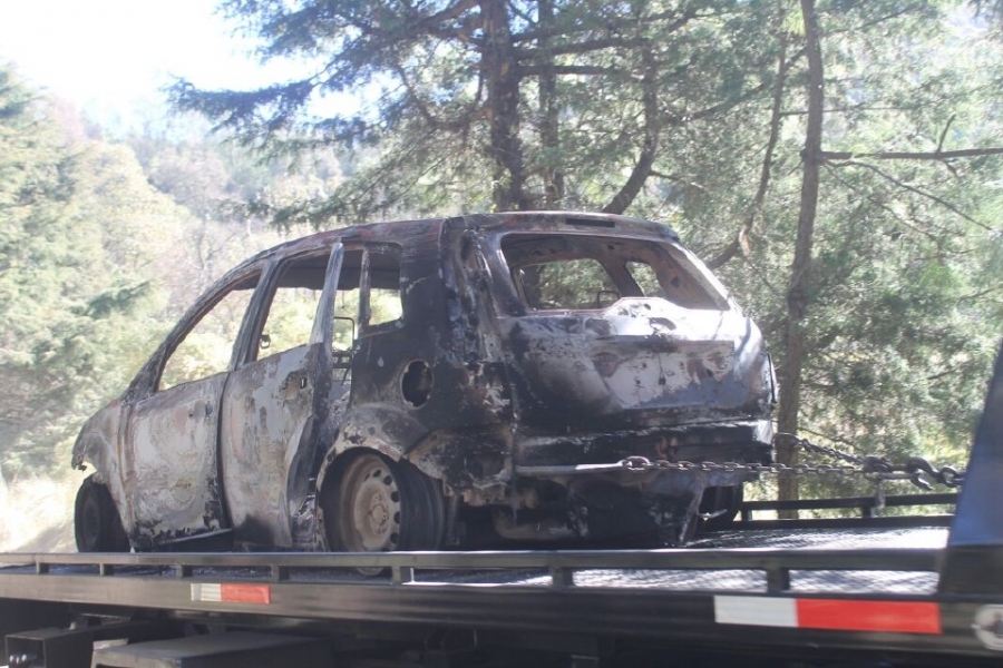 Quemaron a un hombre dentro de un auto en Huitzilac