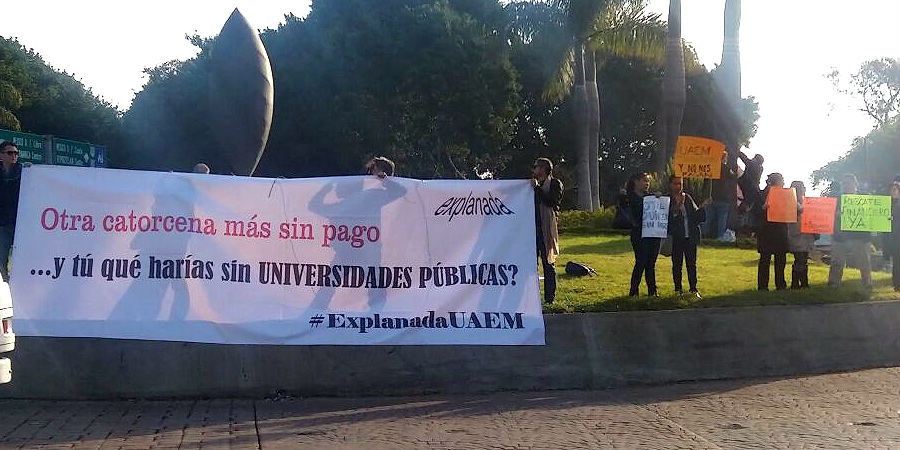 Se manifiestan investigadores de la UAEM