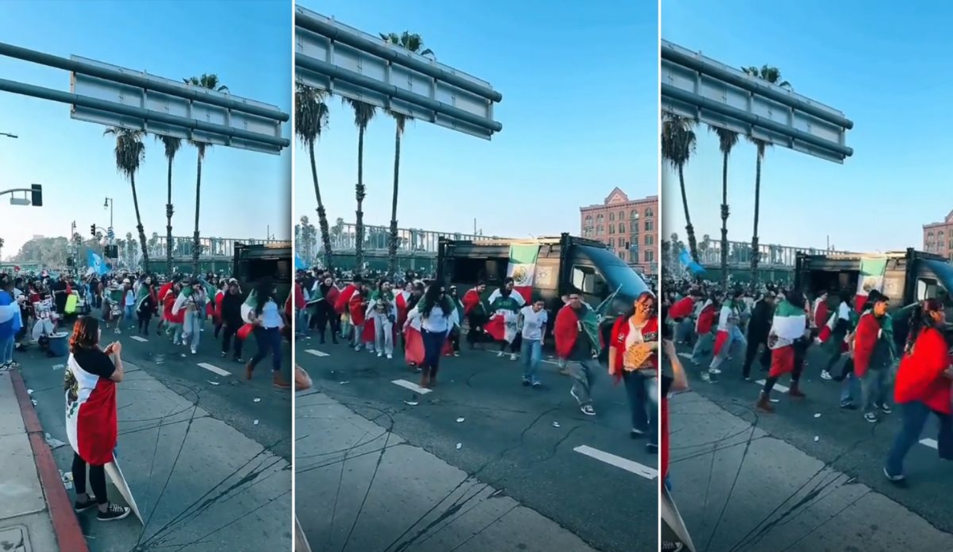 Mexicanos bailan 'Payaso de Rodeo' como forma de resistencia cultural en protestas migratorias en EE. UU.