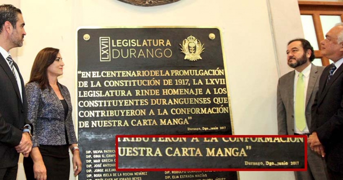 Homenajean en Durango a Constituyentes de la Carta... 'MANGA'