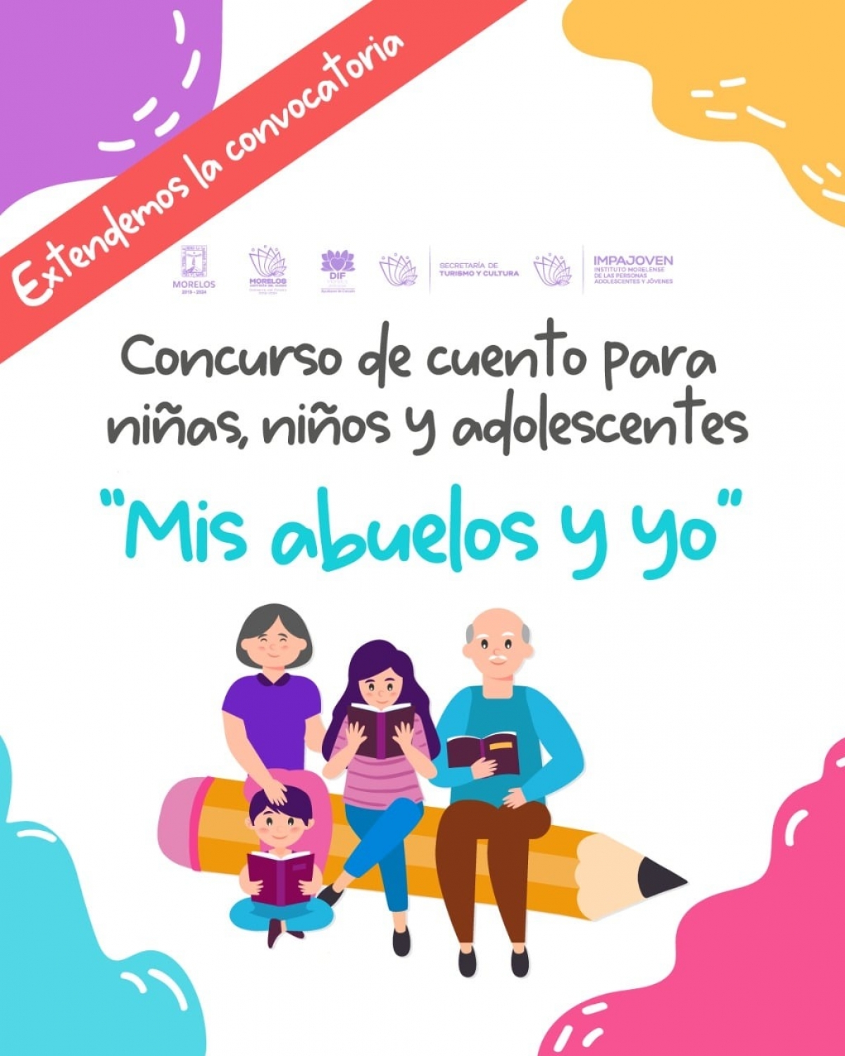 Convocatoria de concurso de cuento 'Mis abuelos y yo' termina el 25 de agosto