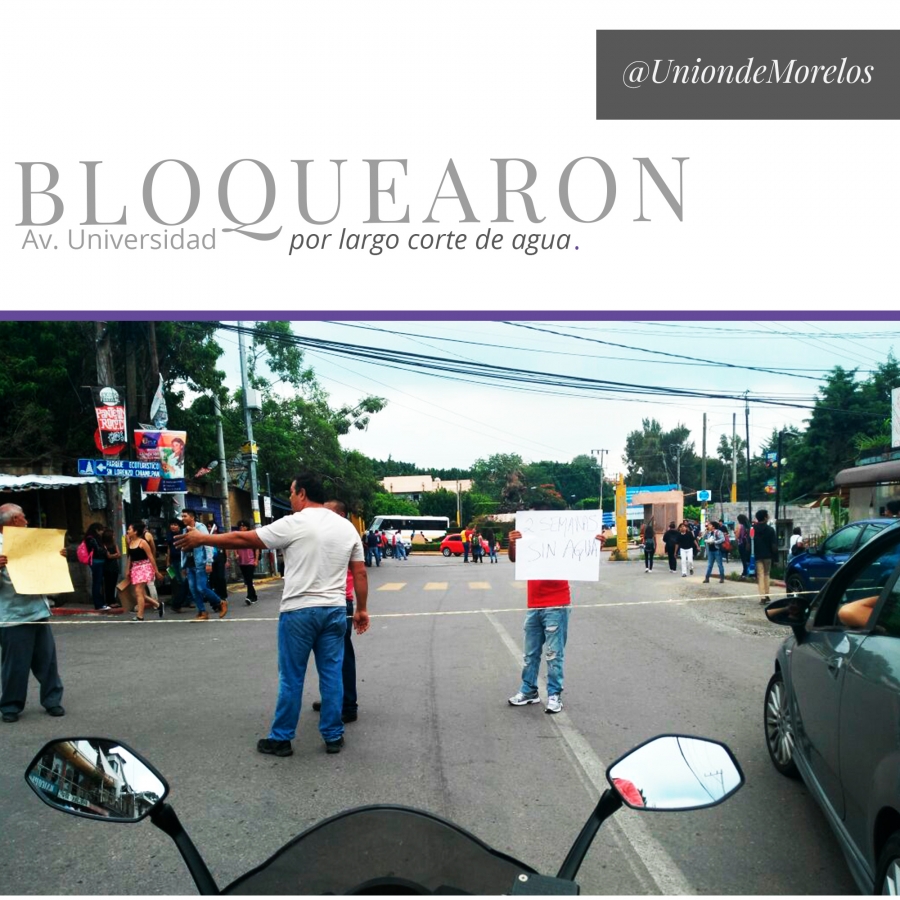 Bloquearon la avenida Universidad para reclamar por largo corte de agua
