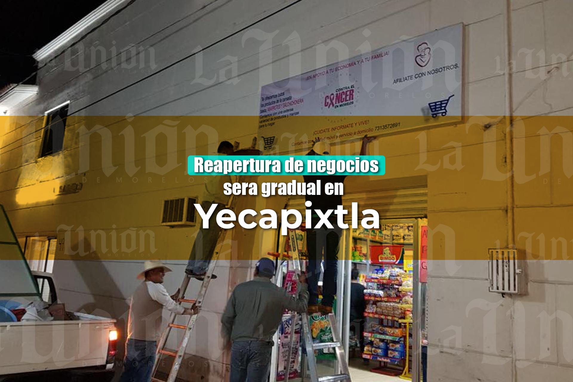 Gradual, la reapertura de negocios en Yecapixtla