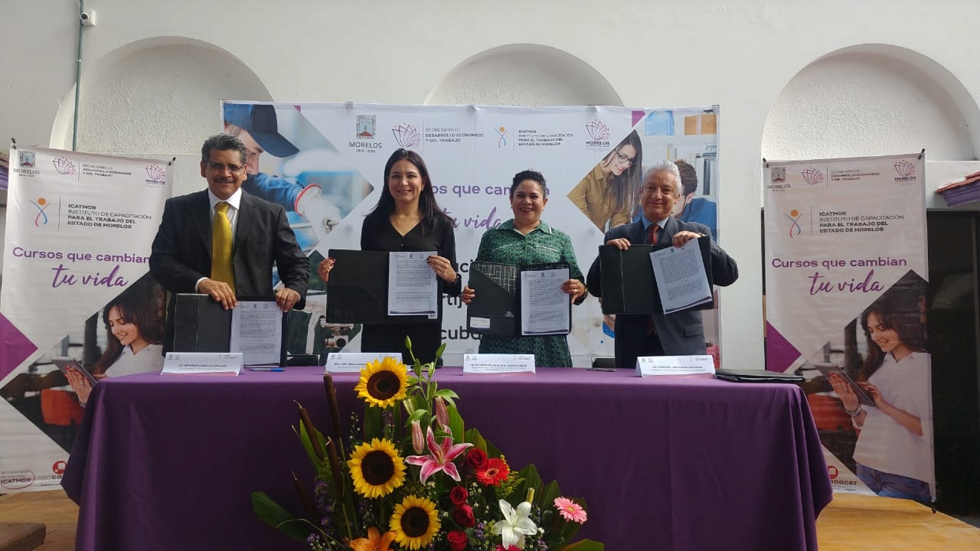 Firman convenio Icatmor y la Junta Local de Conciliación y Arbitraje