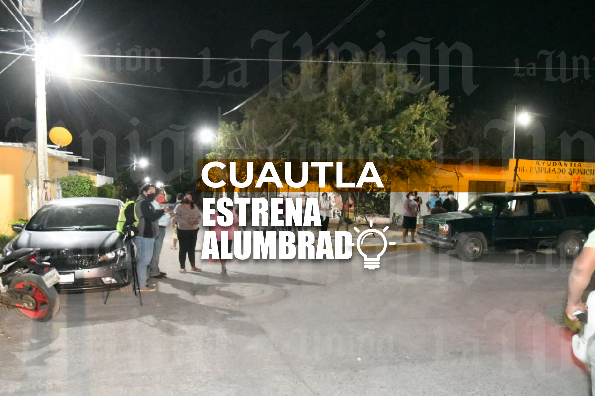 Estrena alumbrado la colonia Empleado Municipal de Cuautla