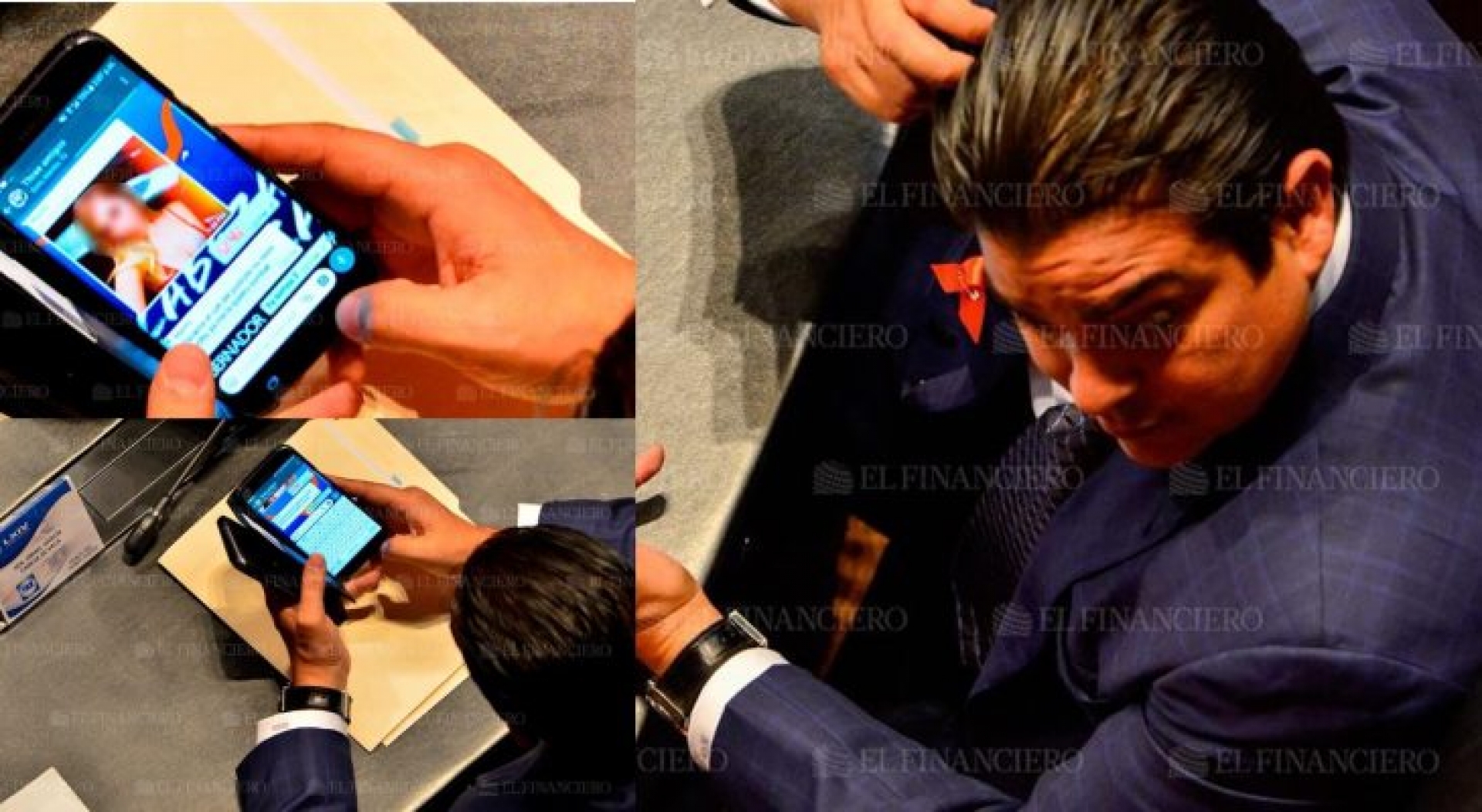Descubren a senador del PAN intercambiando fotos de chica en chat, durante sesión