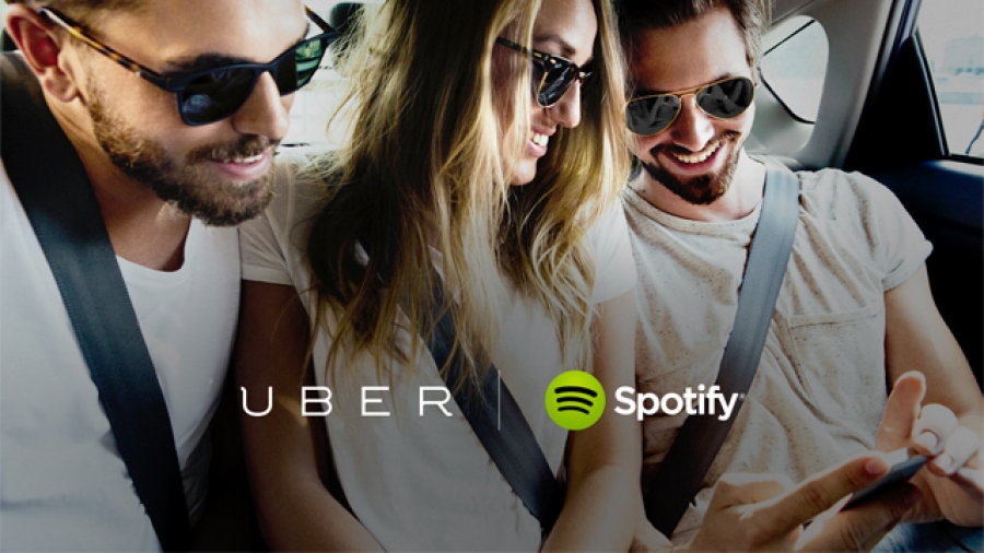 Uber y Spotify te dejarán escuchar tu música mientras viajas