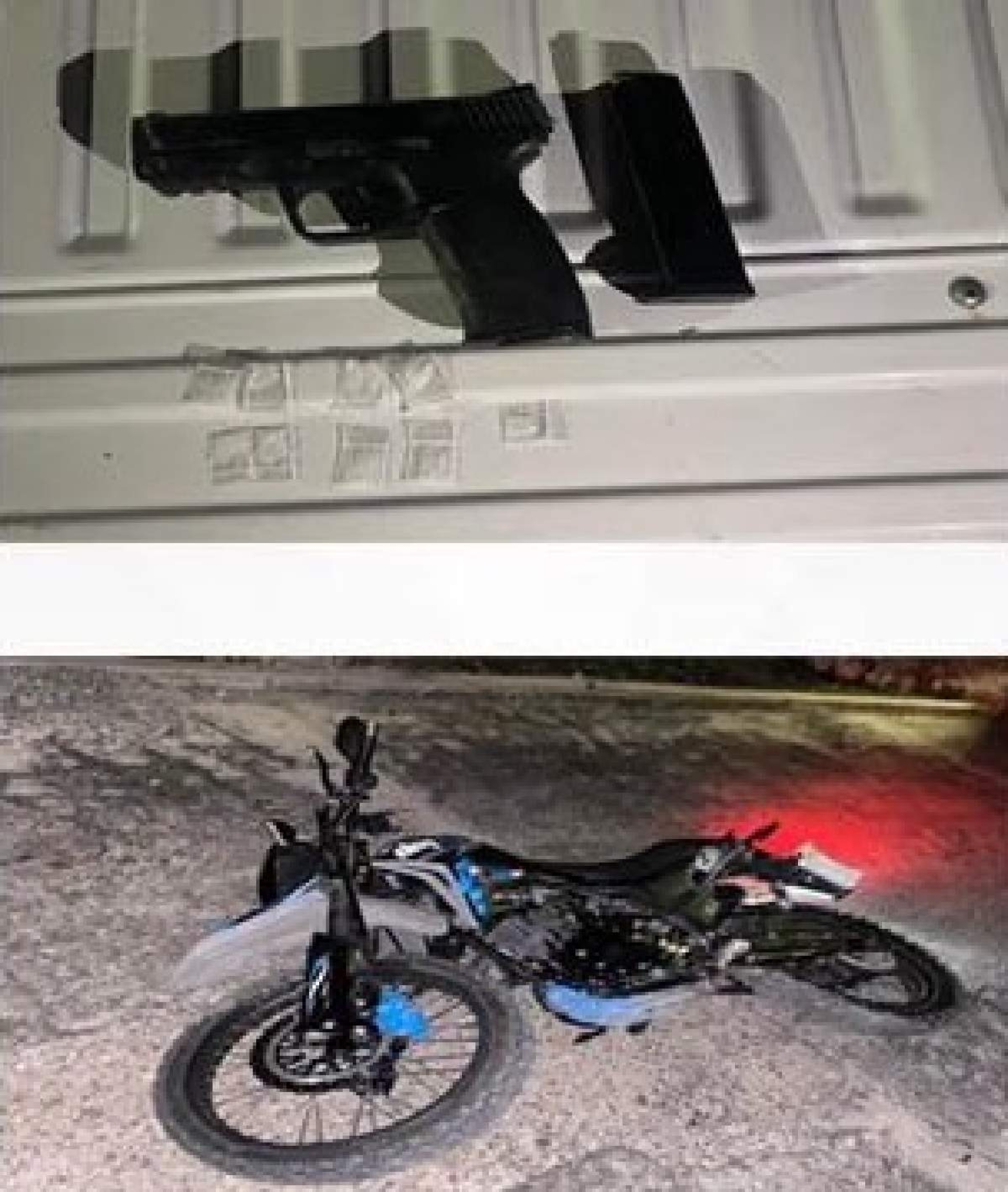 Viajaba armado en una moto robada