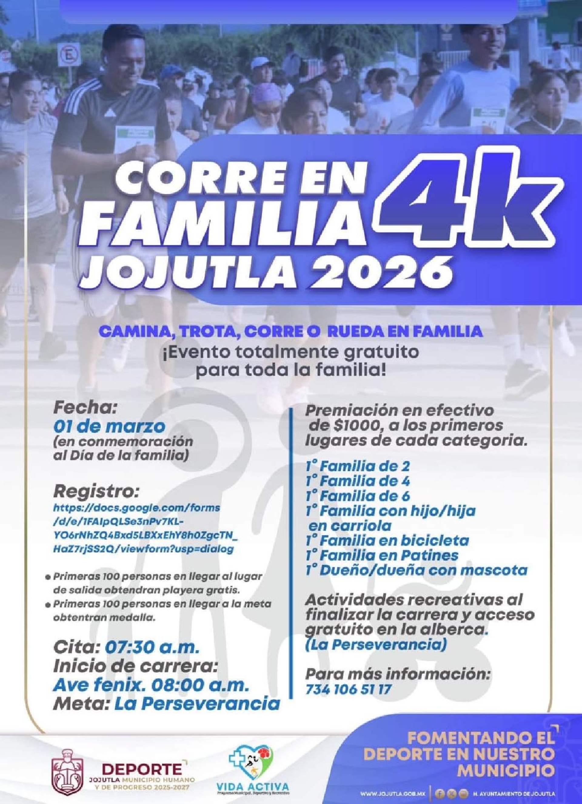Invitan a correr en familia en Jojutla