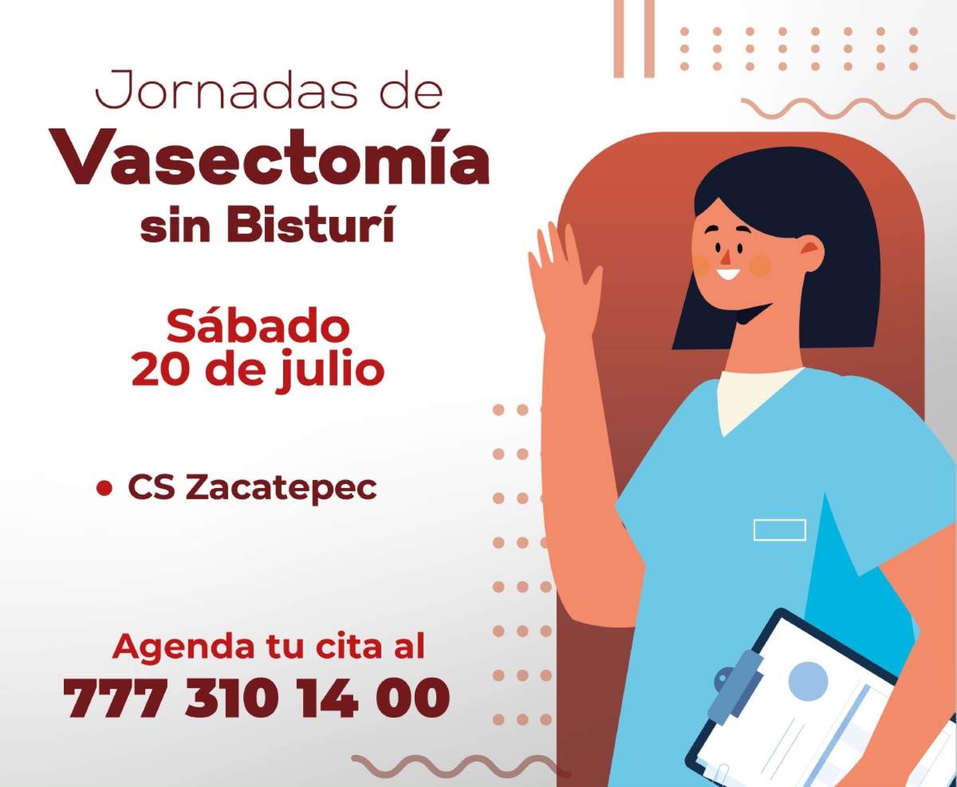 Anuncian jornadas de vasectomía sin bisturí en la zona sur