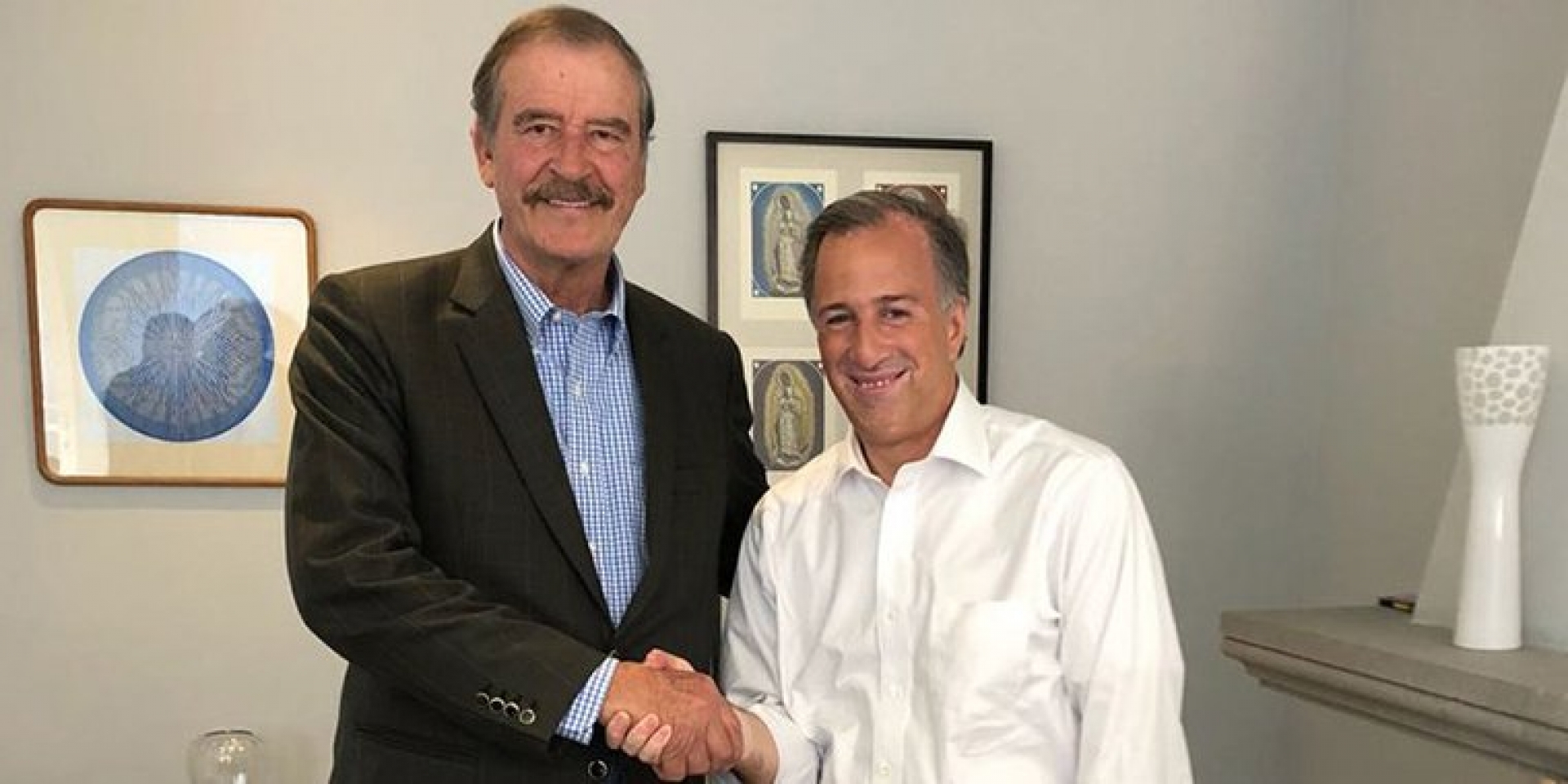 Meade se reunió con Fox, resalta apoyo del expresidente