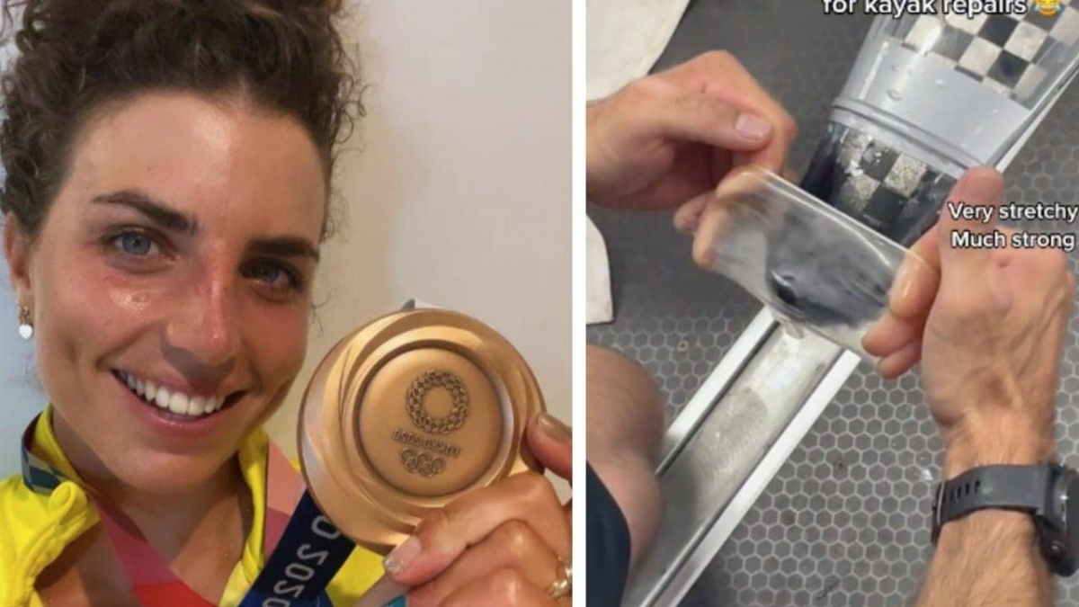 Atleta australiana repara su kayak con un condón en Tokio 2020