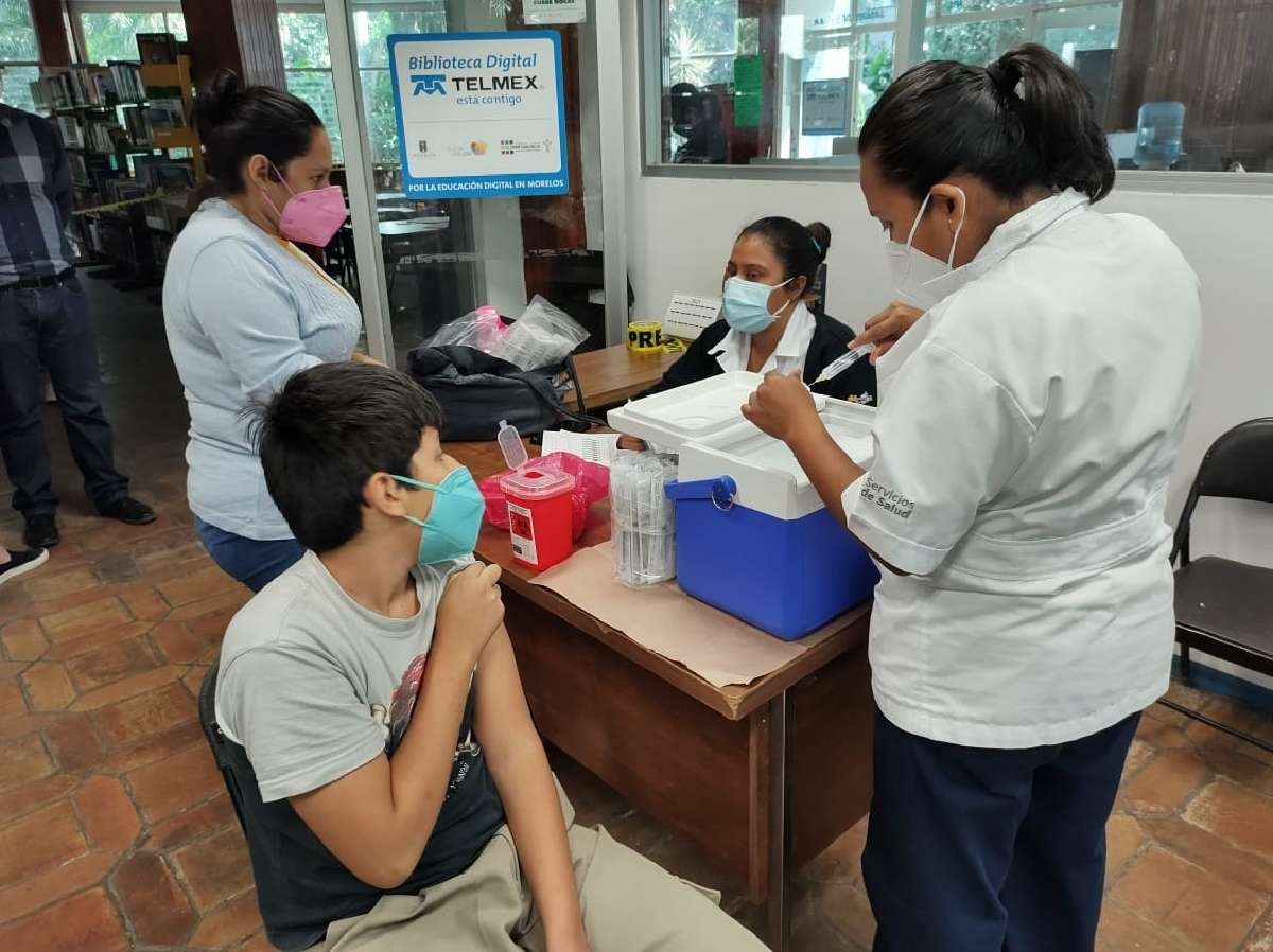 Realizan Bienestar Social y SSM vacunación vs. sarampión