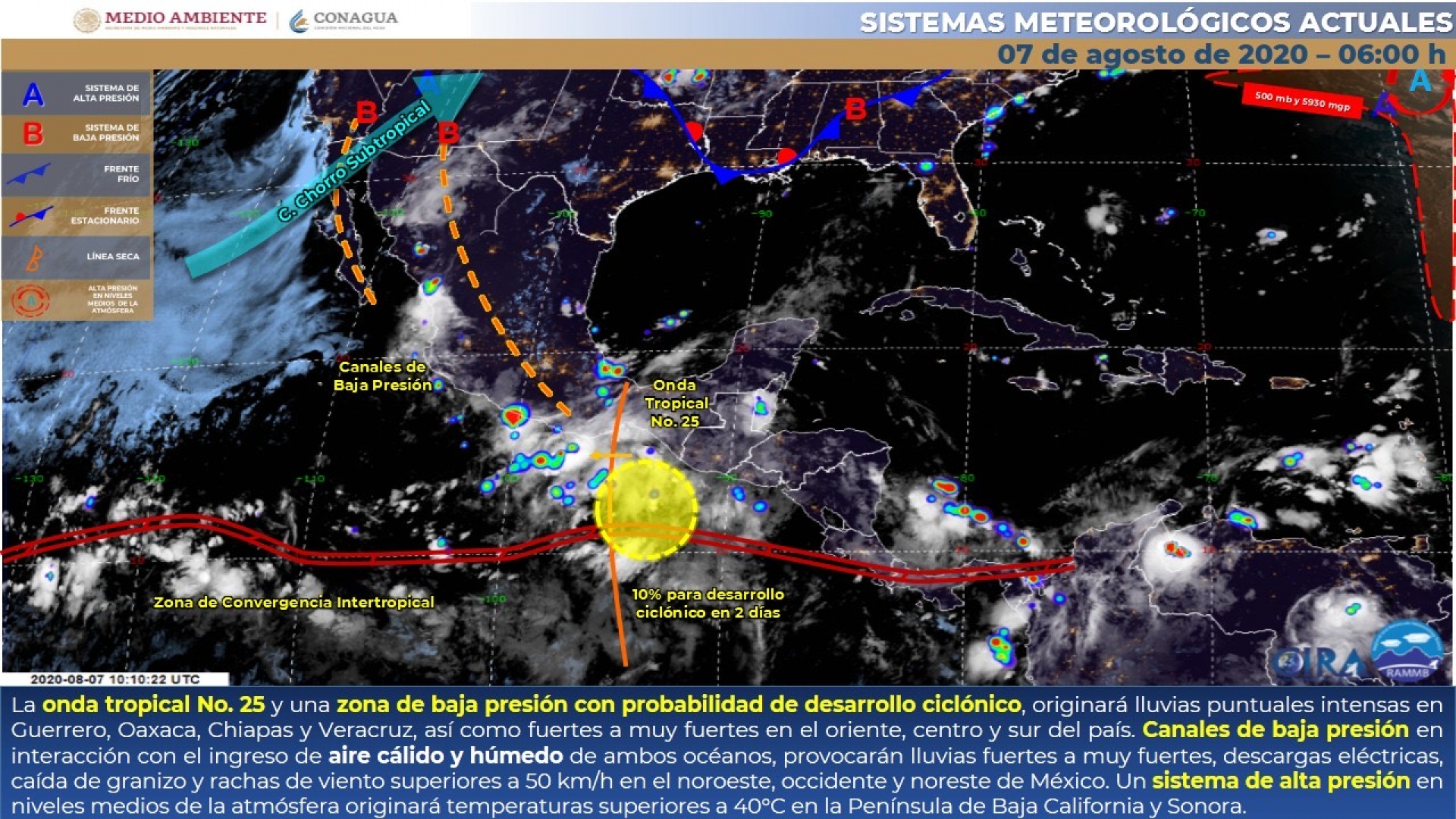 Se mantiene potencial de lluvias durante el fin de semana en Morelos