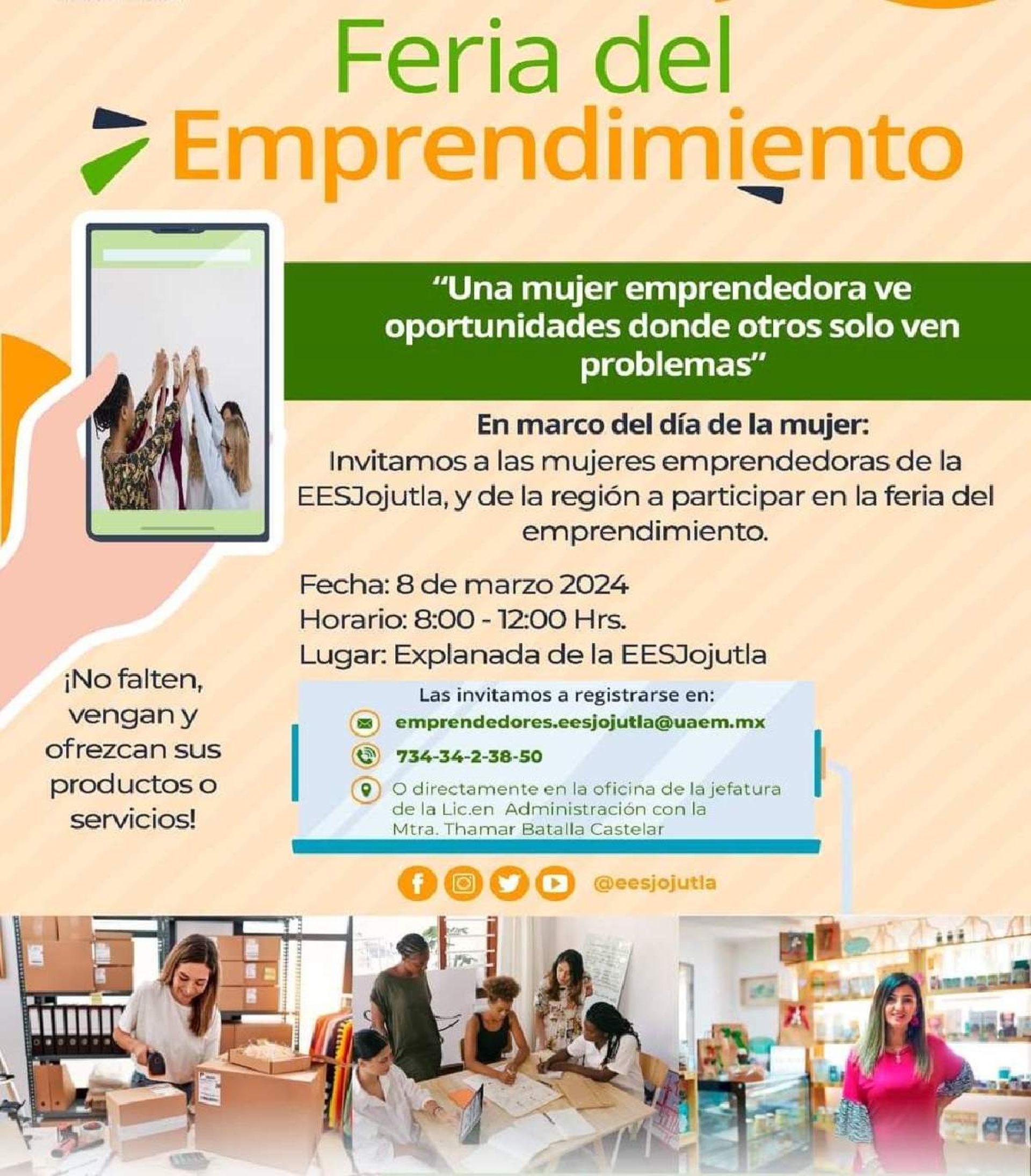 Realizarán Feria de la Mujer Emprendedora en la EESJ