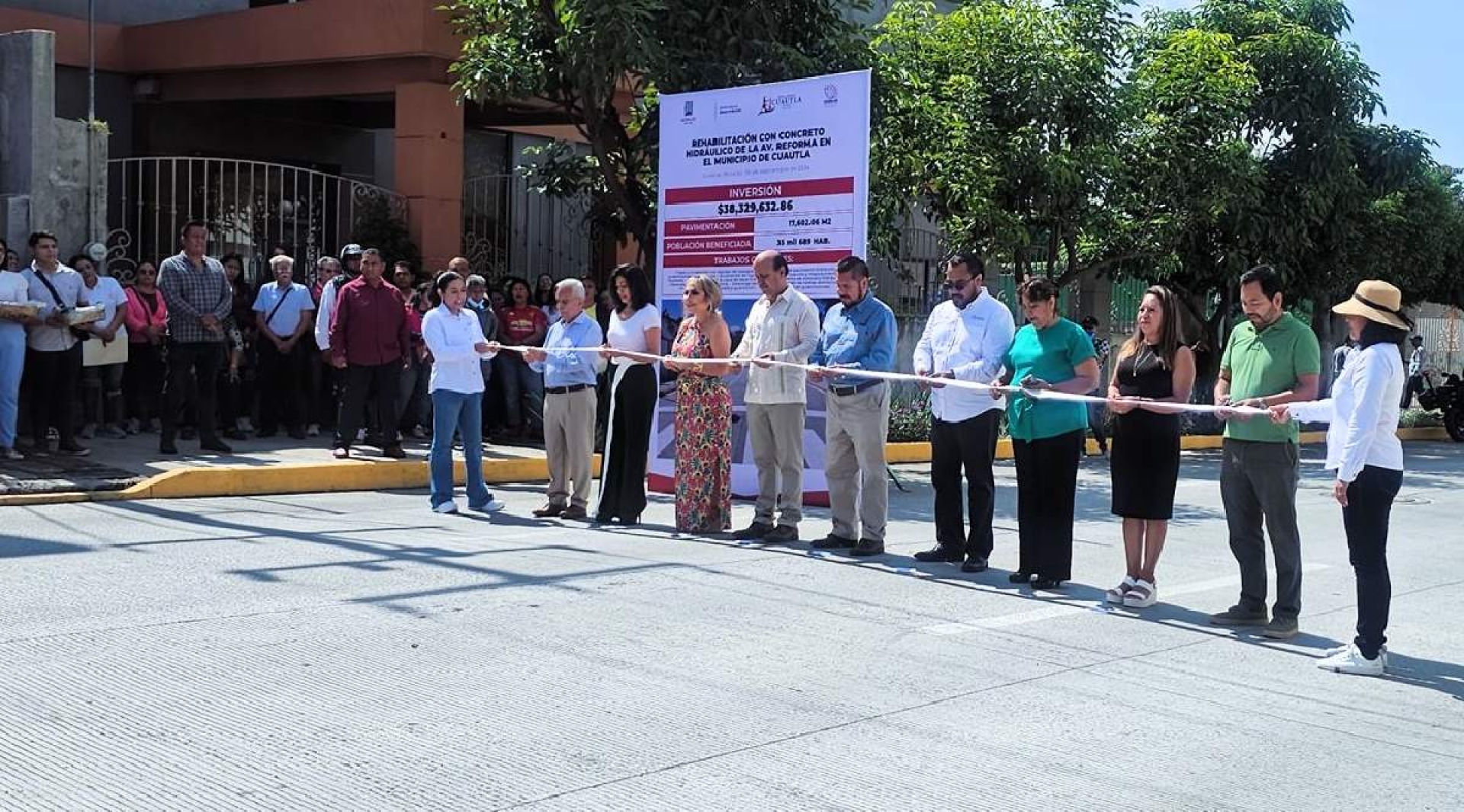 Inauguran pavimentación de la avenida Reforma de Cuautla