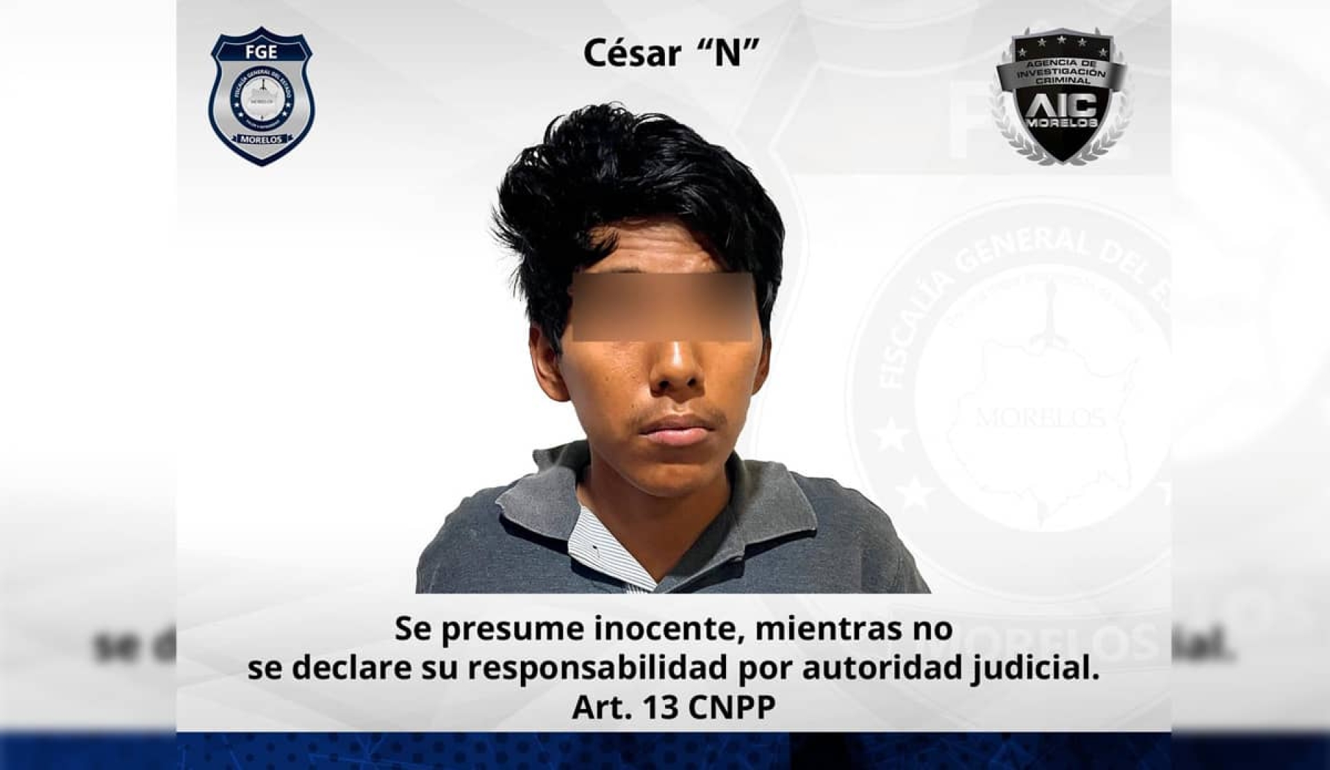 A proceso, individuo acusado de feminicidio