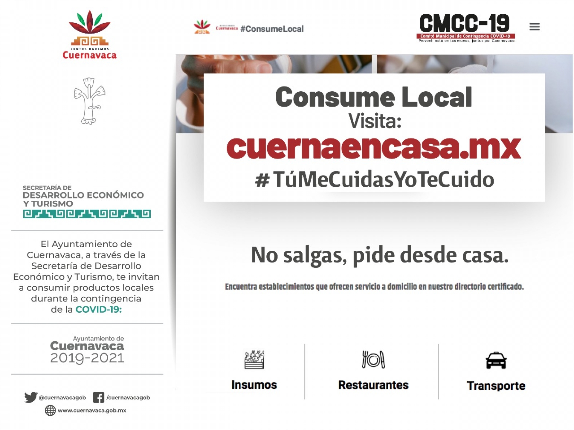 Pone en marcha Ayuntamiento de Cuernavaca cuernaencasa.mx, para apoyar al comercio