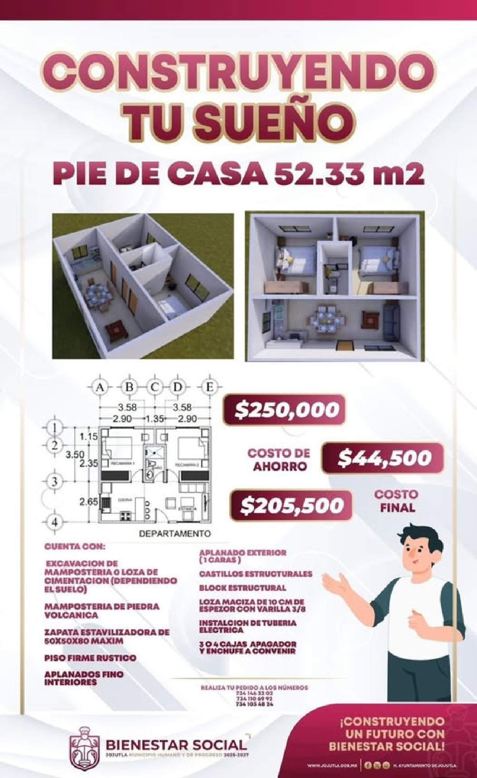 Mejorarán programa de pies de casa en Jojutla