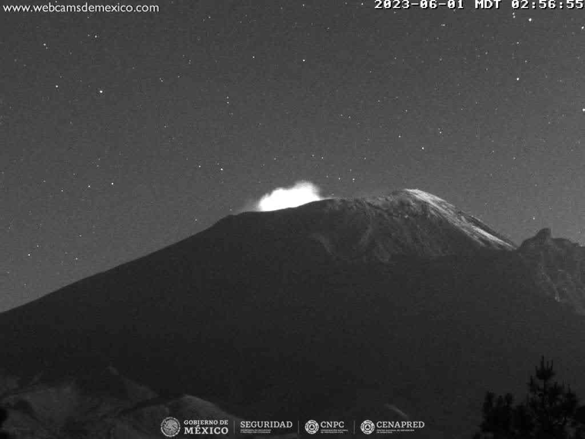 Registran 219 exhalaciones del volcán Popocatépetl; se mantiene semáforo amarillo fase 3
