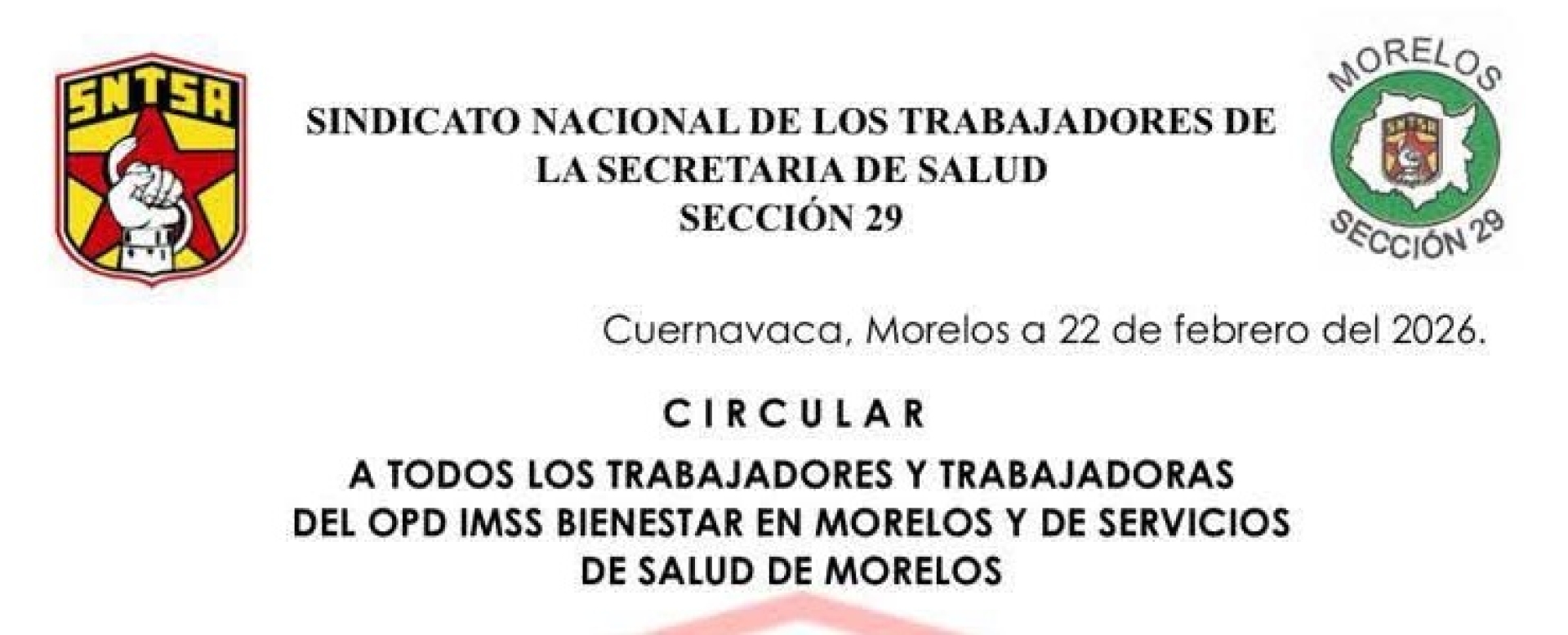Solicita SNTSA garantizar medidas de seguridad pertinentes en unidades médicas y hospitalarias
