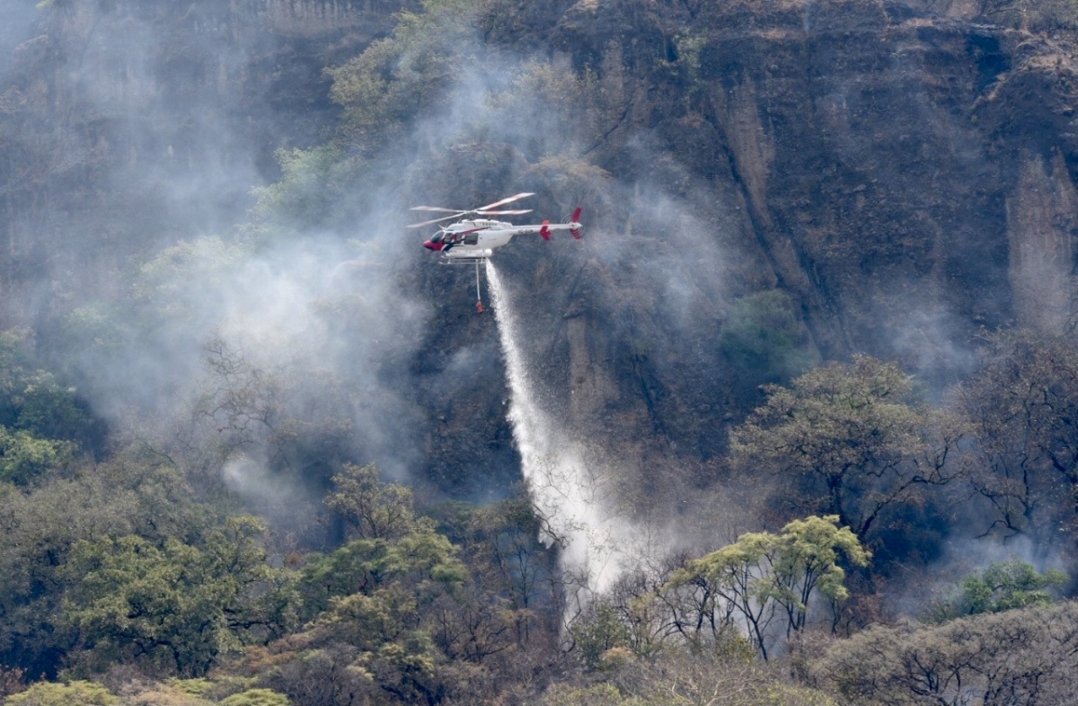 90% de control y 60% de liquidación en incendio forestal en paraje 'Malinalapa'
