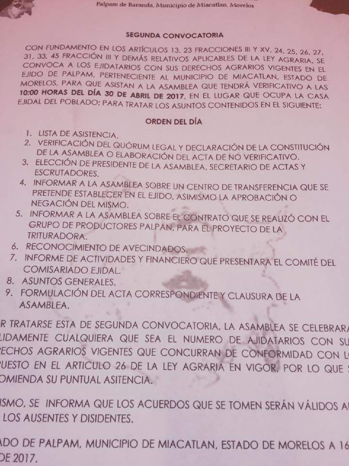 Rechazan venta de terreno para la instalación de un basurero en Palpan