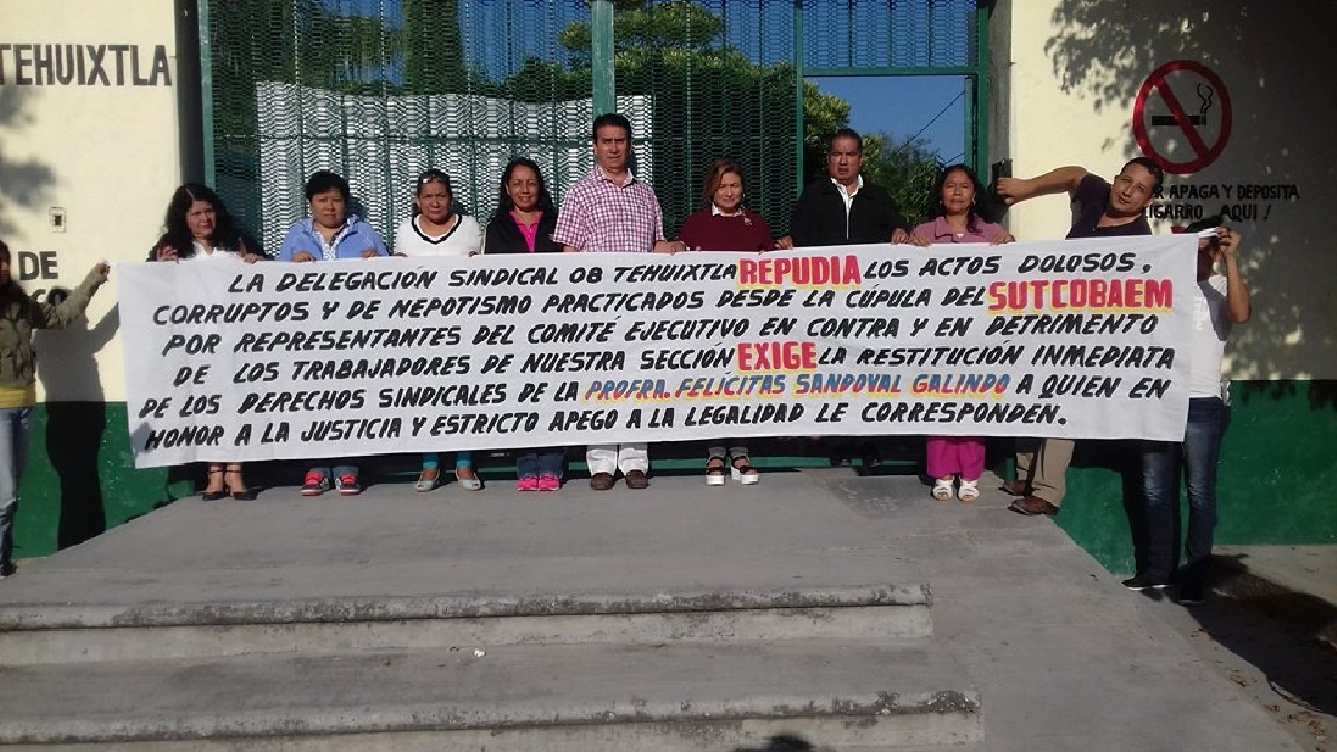 Maestra del Cobaem 08 se queja de su sindicato