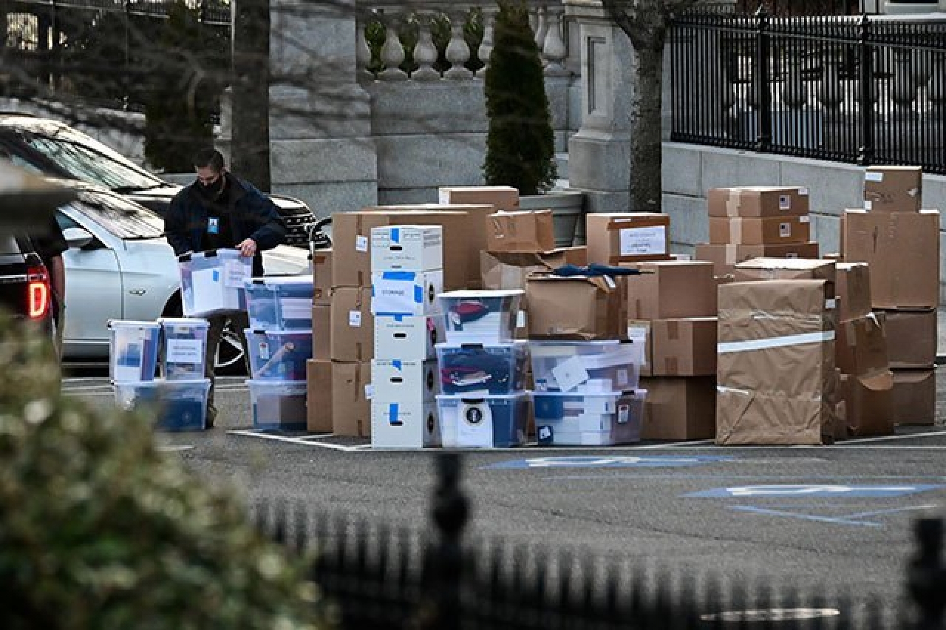Así se realiza la mudanza de Trump de la Casa Blanca