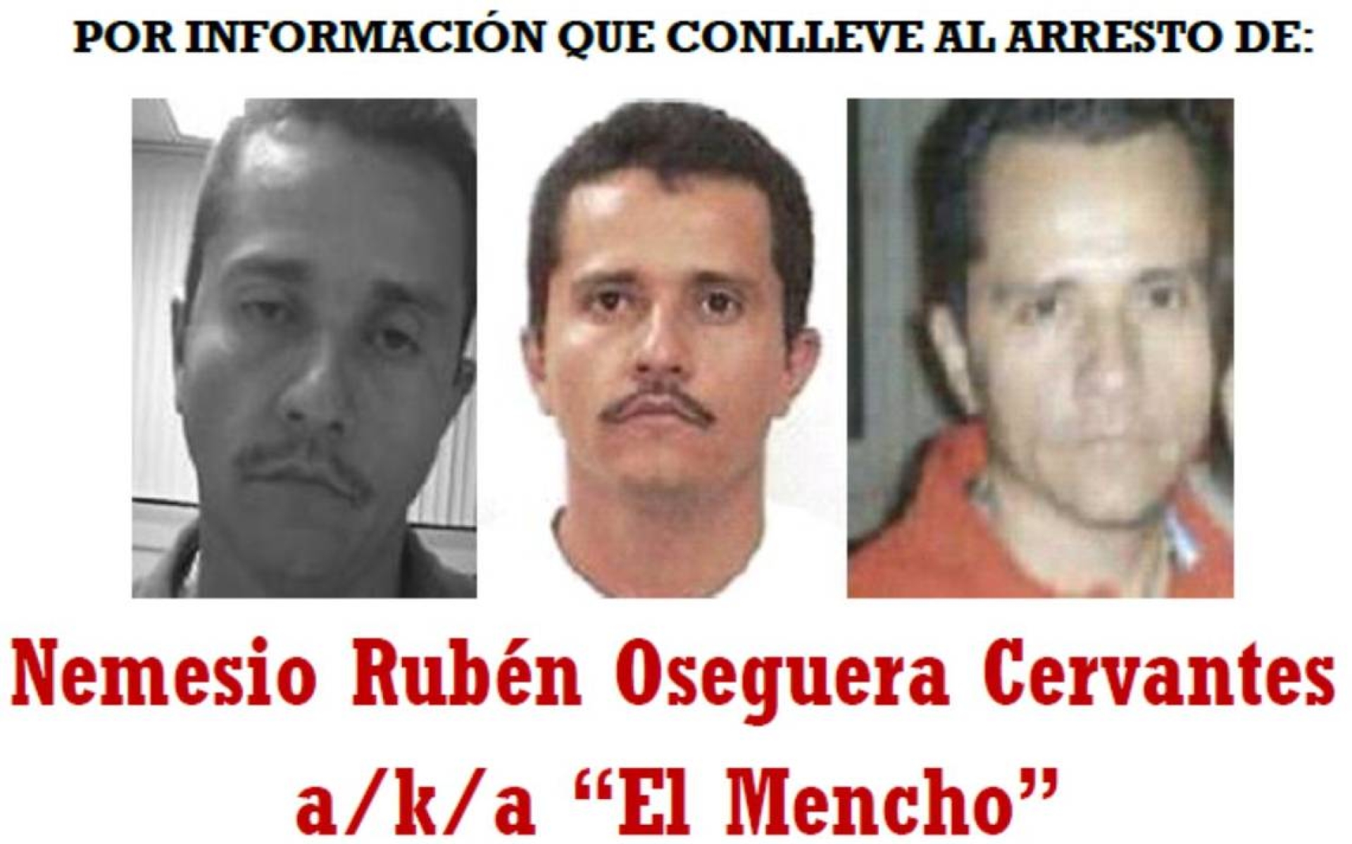 Estados Unidos aumenta recompensa a 15 millones de dólares por ‘El Mencho’