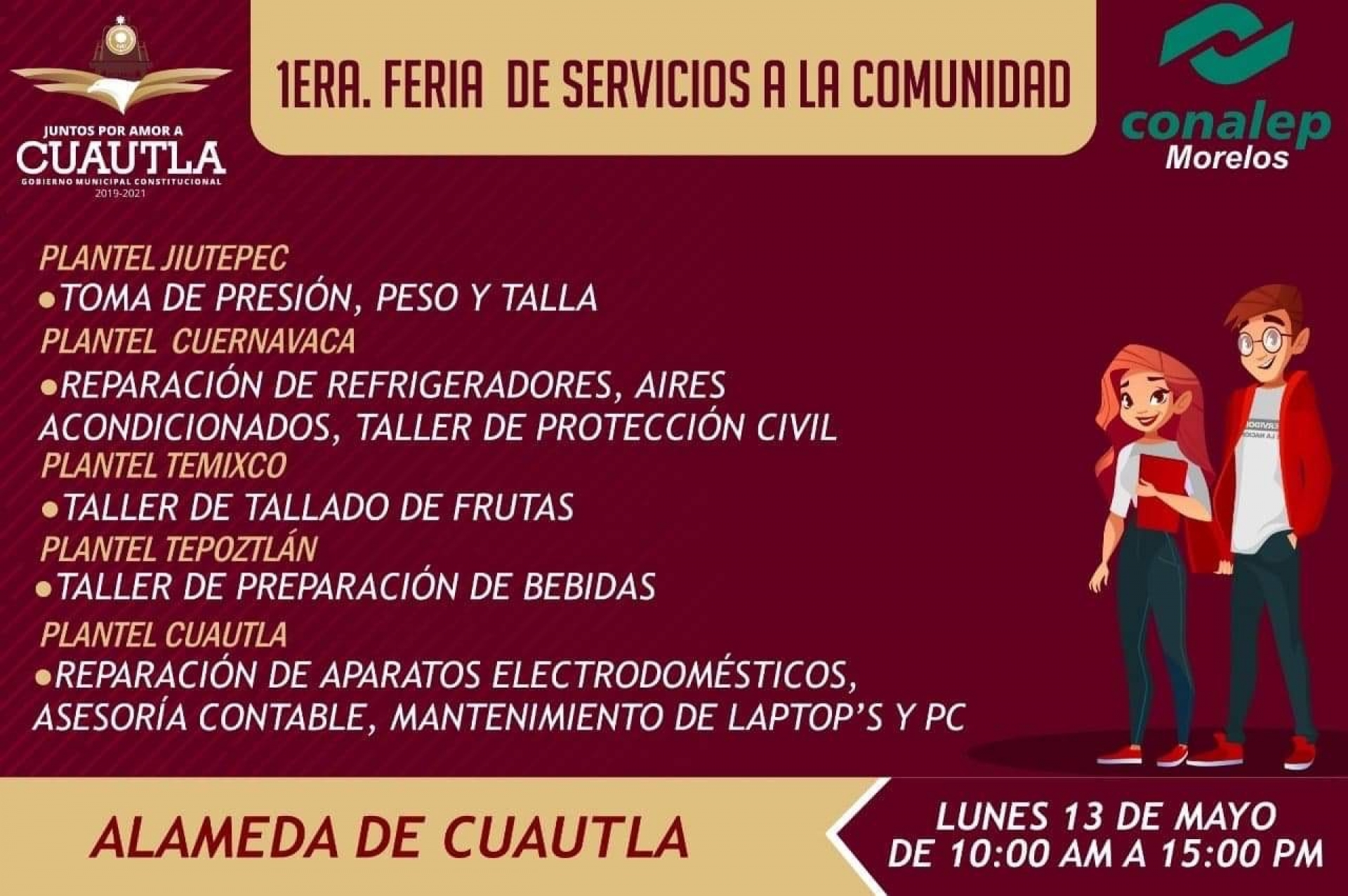 Realizan en Cuautla Primera Feria de Servicios a la Comunidad