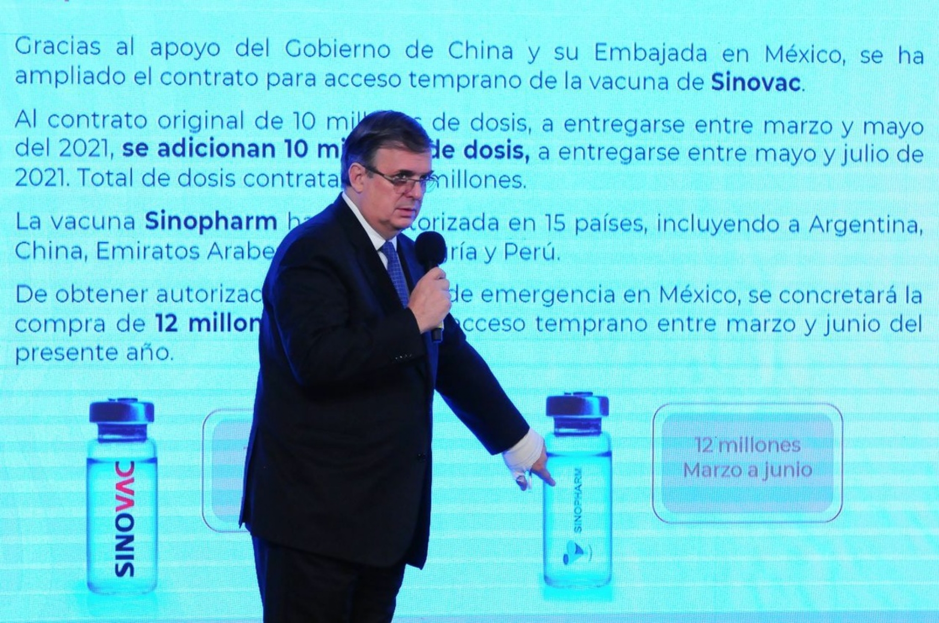México compra 22 millones de dosis adicionales de vacunas chinas de Sinovac y Sinopharm