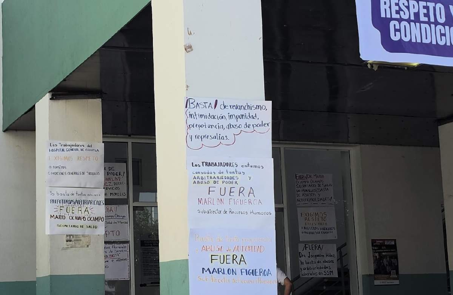 Piden trabajadores del Hospital General de Cuautla poner fin a conflictos