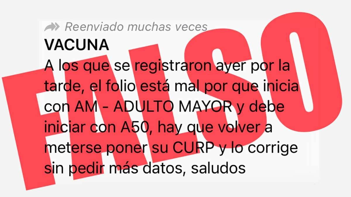 Ssa advierte por mensaje falso sobre registro de vacunación