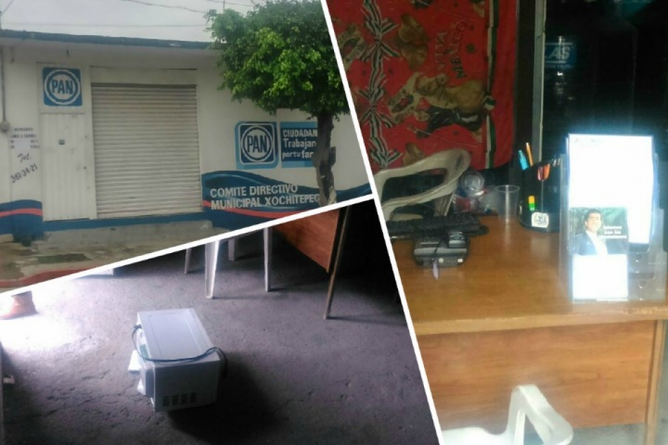 Se metieron a robar a las oficinas del PAN en Xochitepec